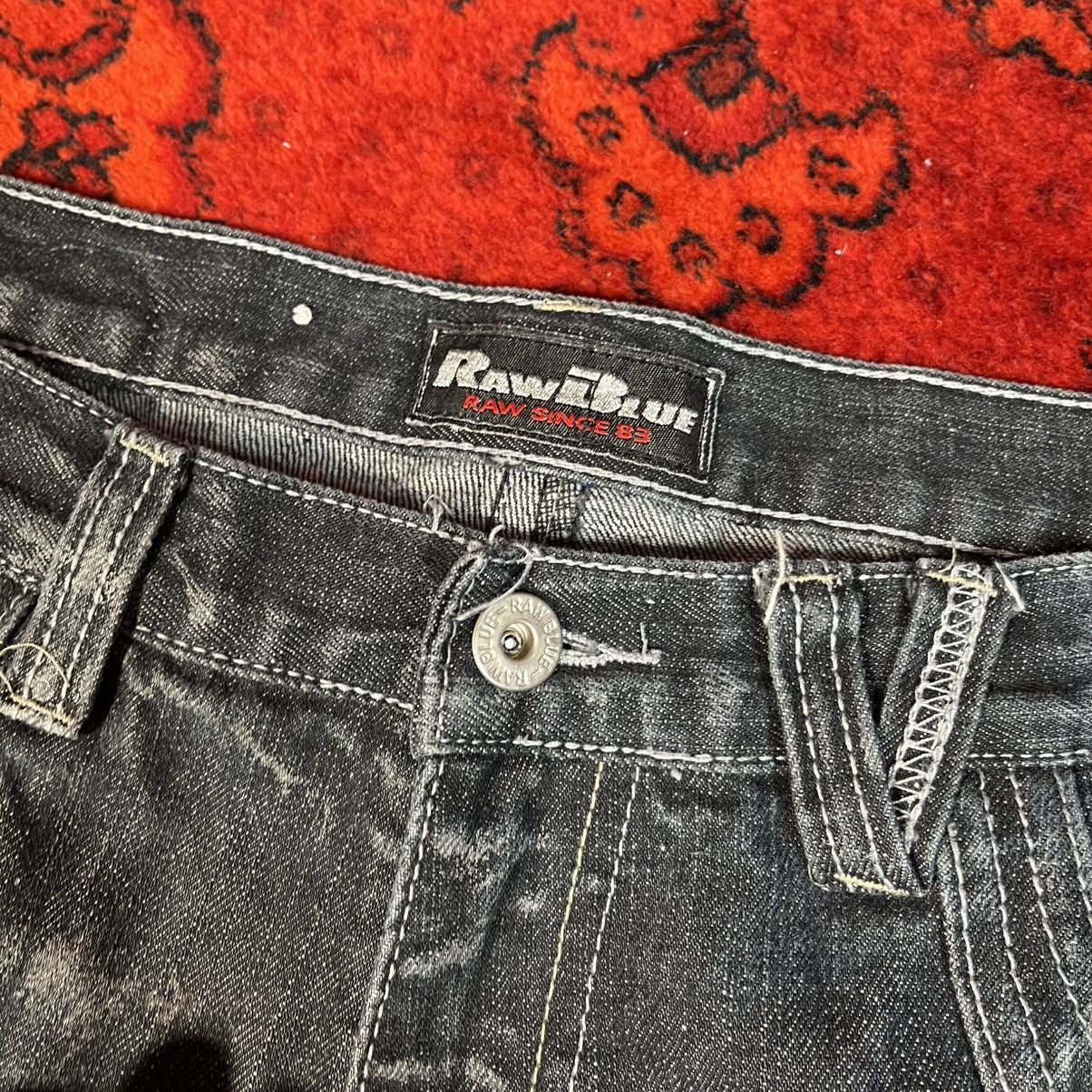 Other Wide Straight Rap Street Style Y2K SK8 Raw Blue Shorts Size US 32 / EU 48 - 6 Thumbnail