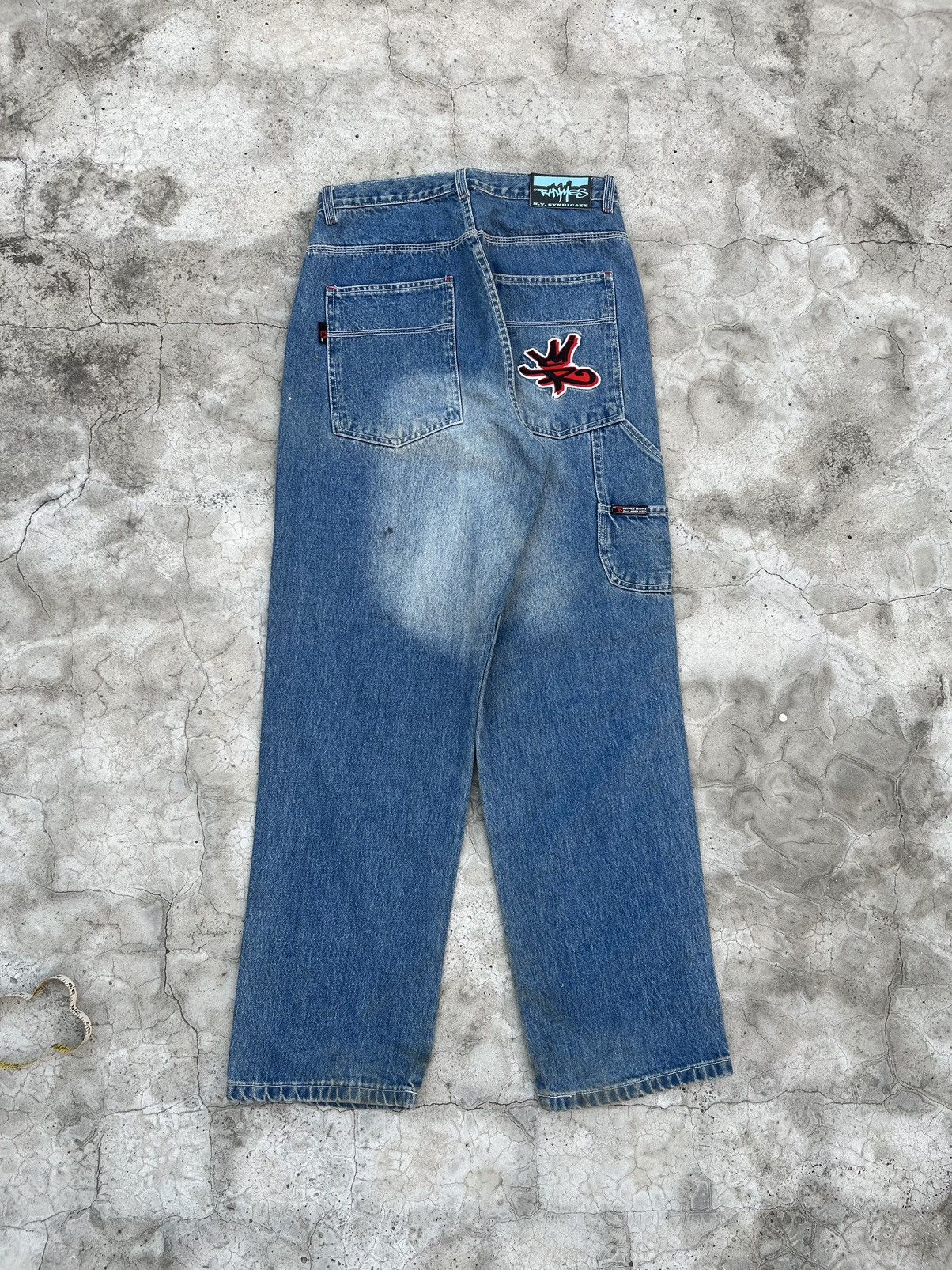 image of Jnco Rhymes Ny Syndicate Hiphope Pant in Blue, Men's (Size 31)