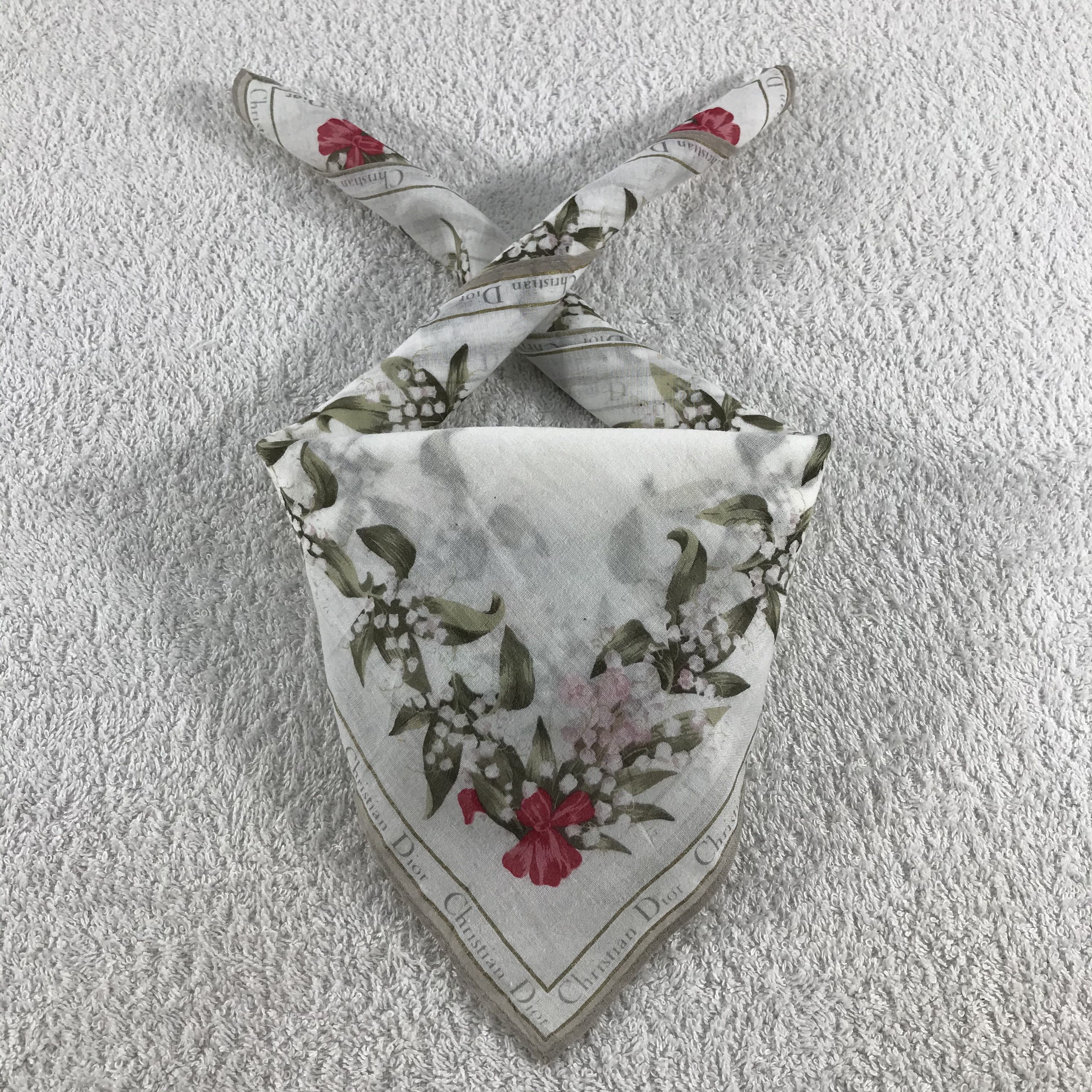 Christian Dior Monsieur × Vintage Christian Dior Bandana / Handkerchief / Neckerchief - S315 Size ONE SIZE - 3 Thumbnail