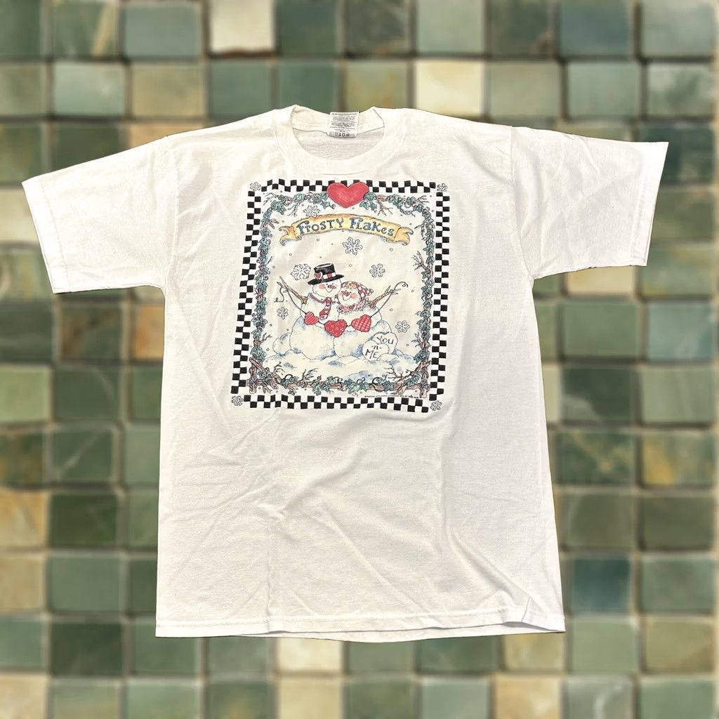 Jerzees VINTAGE Frosty The Snowman T Shirt Medium Frosty Flakes Christmas Snowy Winter Size US M / EU 48-50 / 2 - 1 Thumbnail