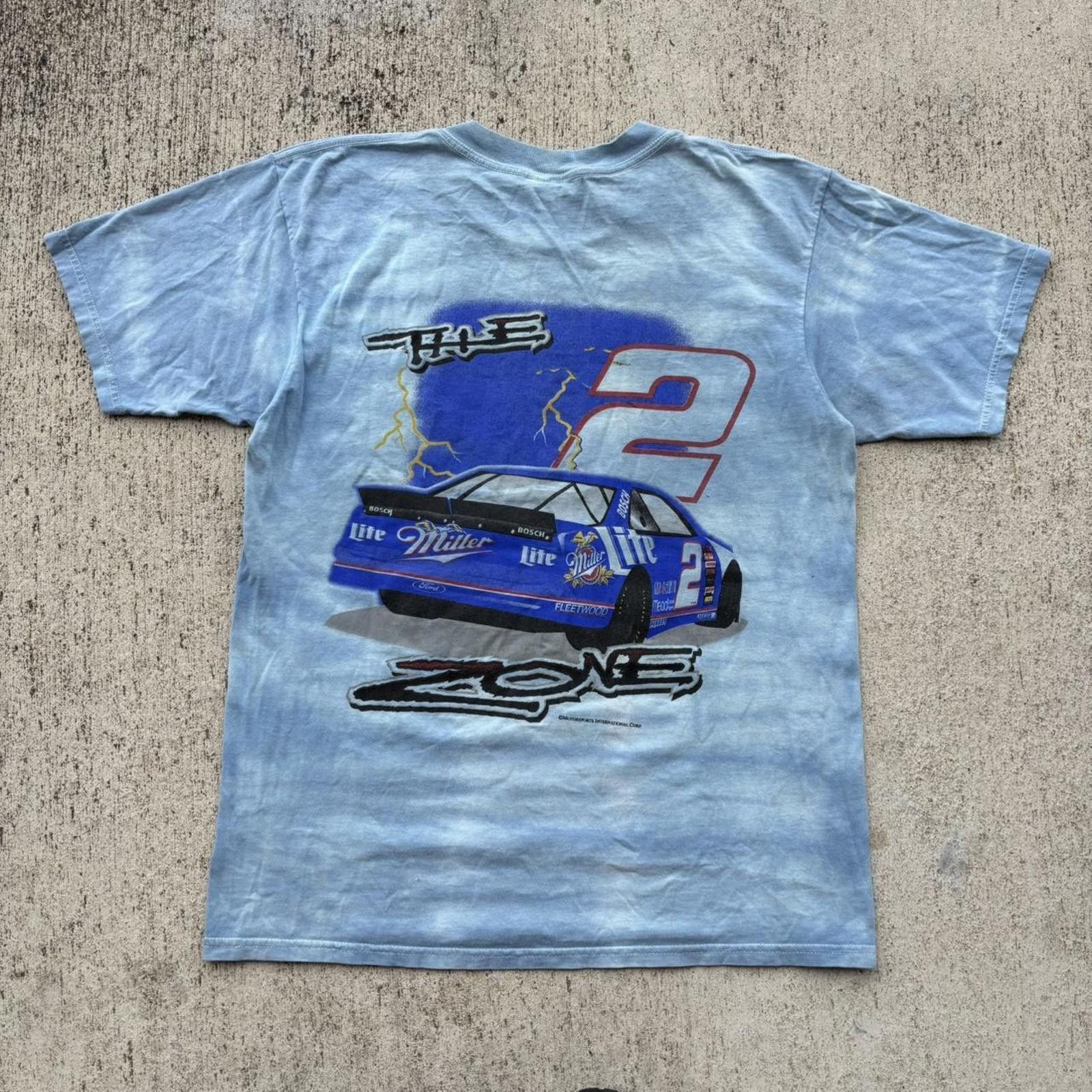 NASCAR Vintage 90s Rusty Wallace NASCAR Miller Lite Graphic Shirt Size US L / EU 52-54 / 3 - 3 Thumbnail