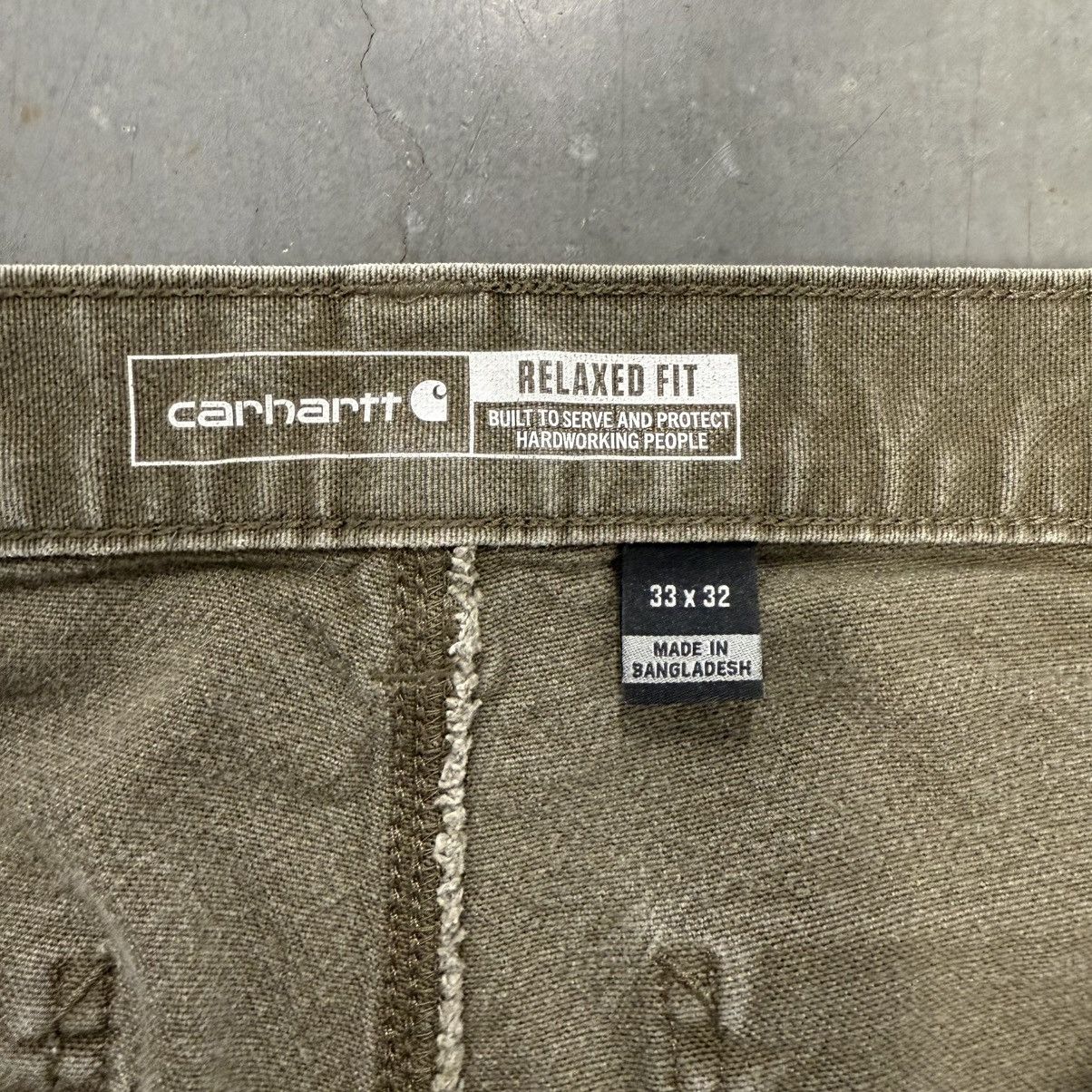 Carhartt × Carhartt Wip × Vintage Vintage Carhartt Faded Distressed Olive Green Work Pants Size US 32 / EU 48 - 14 Thumbnail