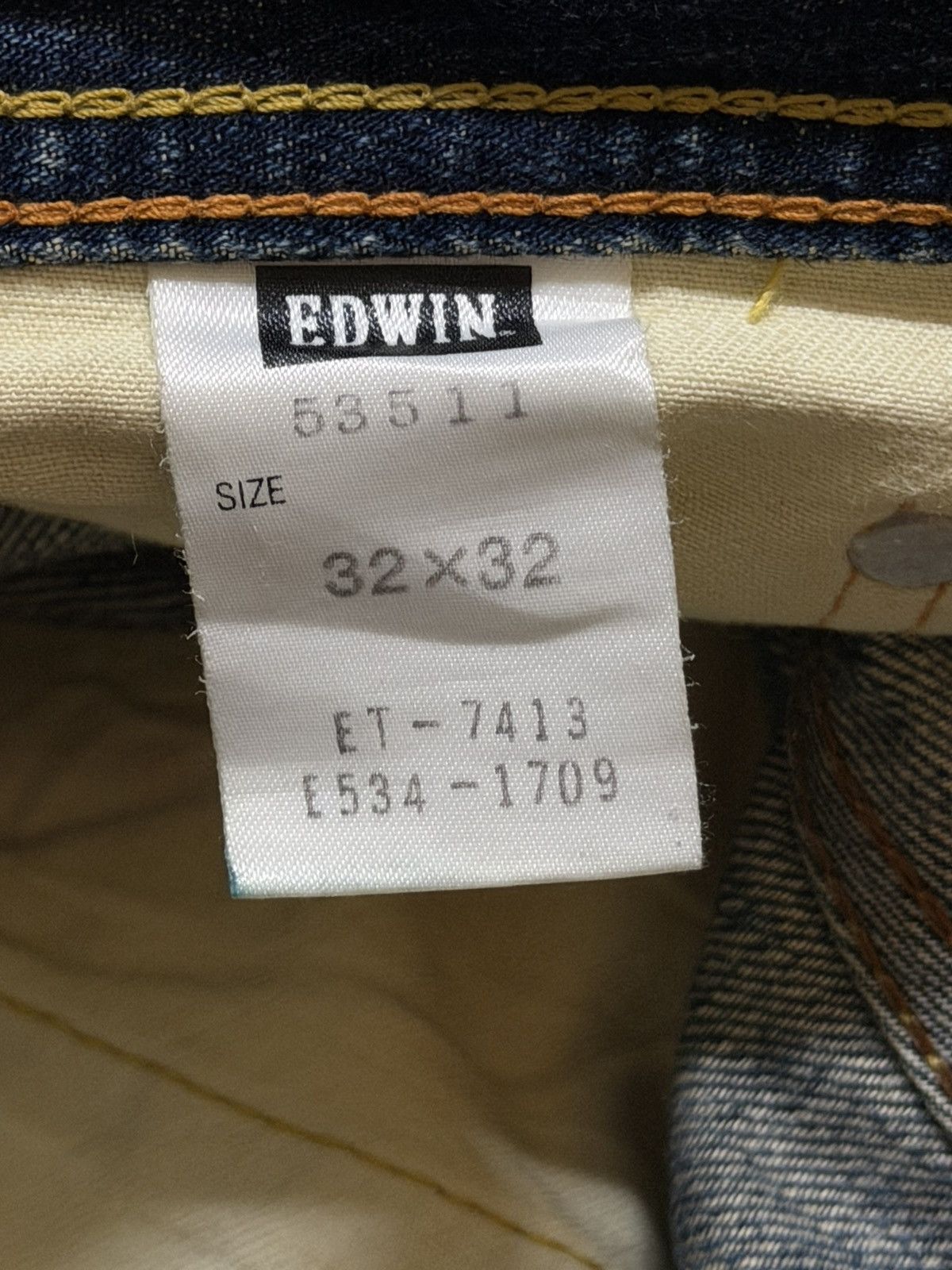 Edwin Vintage 90s Japan Edwin Blue Mud Wash Faded Wide Leg Bootcut Size US 34 / EU 50 - 7 Thumbnail