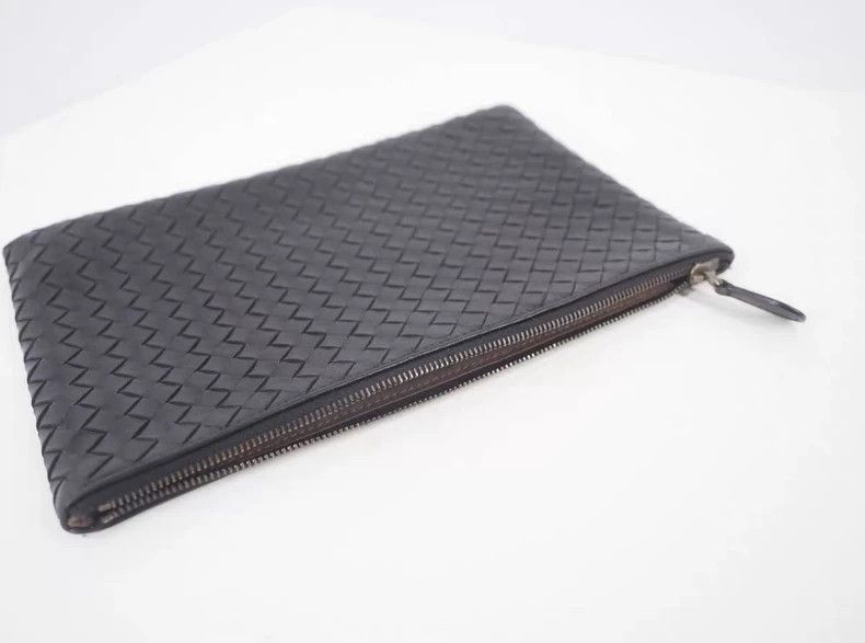 Bottega Veneta Bottega Veneta 2010 BV Black Checkered Weave Small Handbag Size ONE SIZE - 3 Thumbnail