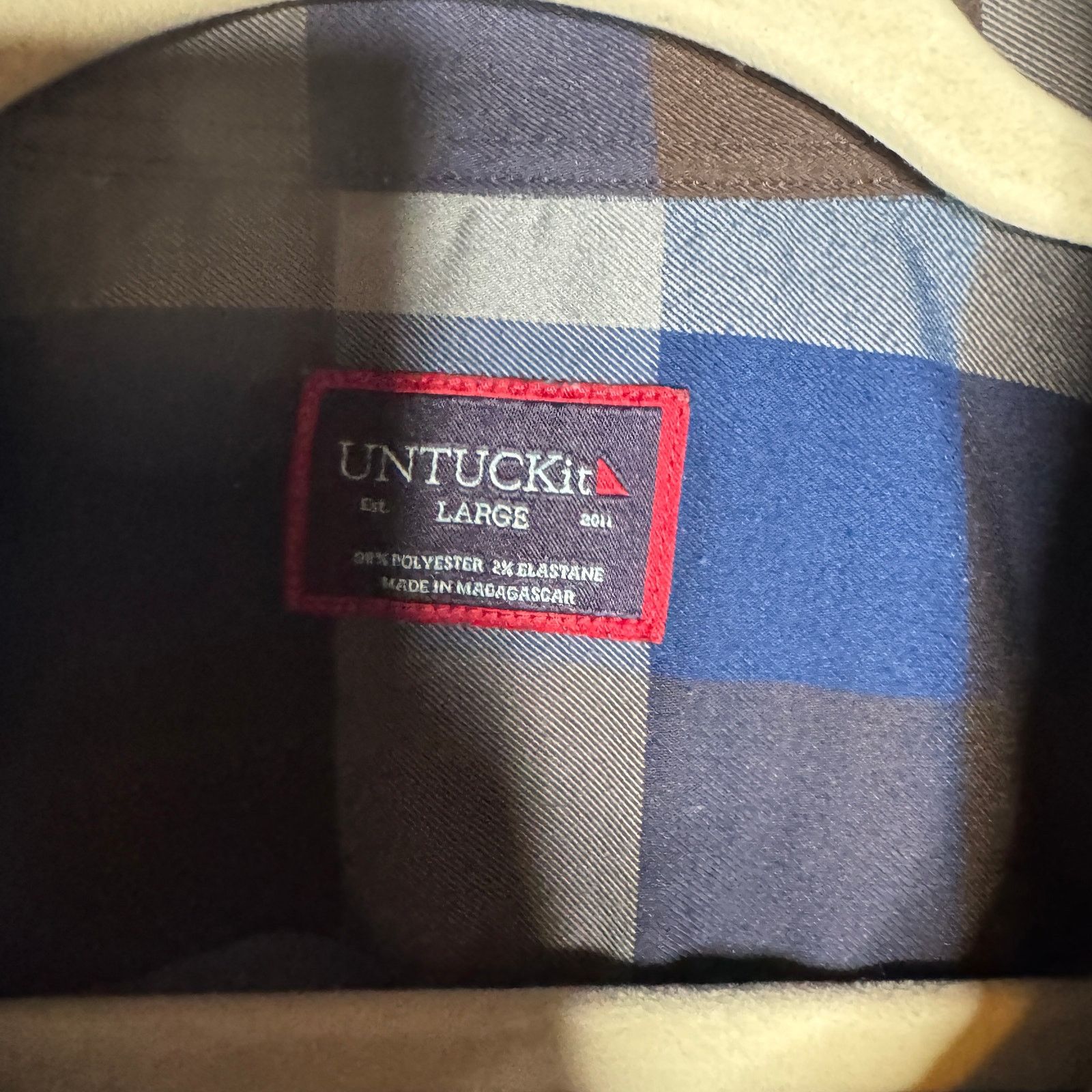 UNTUCKit UNTUCKit Piemonte Slim Fit Performance Dress Shirt Blue Lg Size US L / EU 52-54 / 3 - 2 Thumbnail