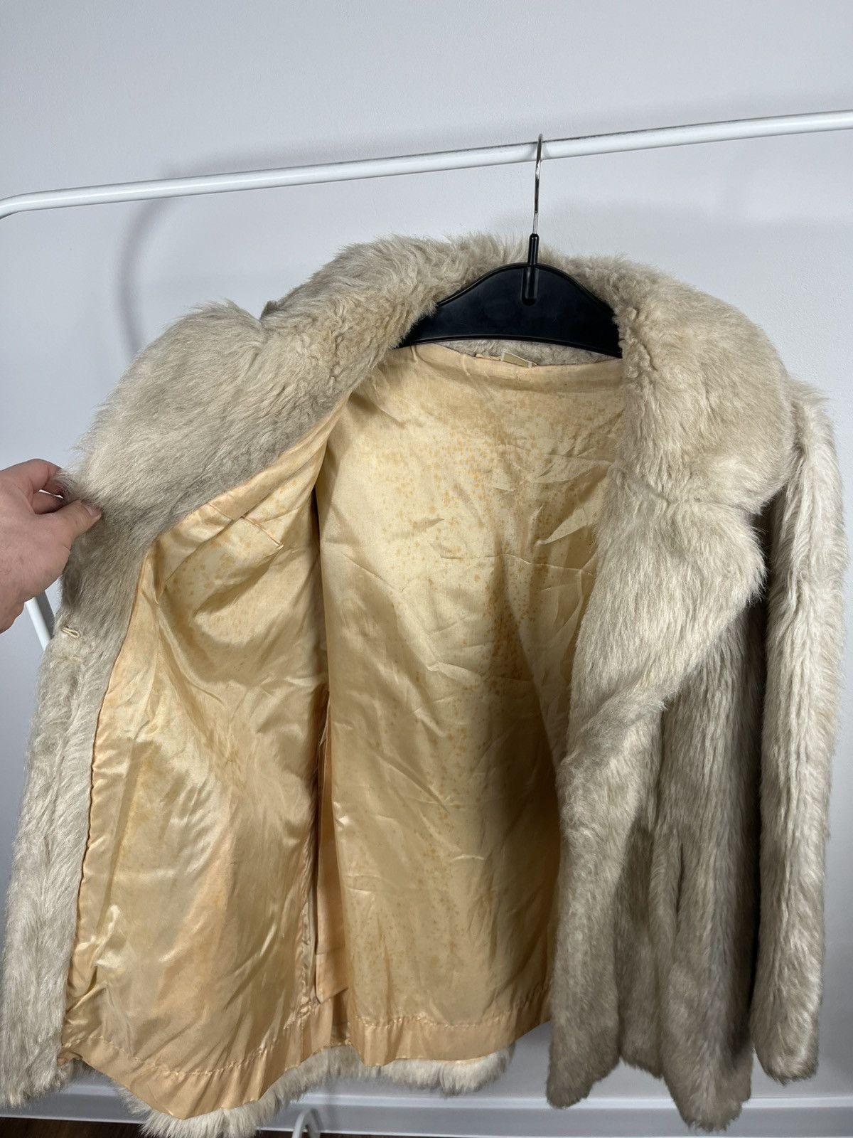 Other Vintage Faux Fur Coat Beige Women’s Size UK 14 EU 42 Size XXL / US 16-18 / IT 52-54 - 5 Thumbnail