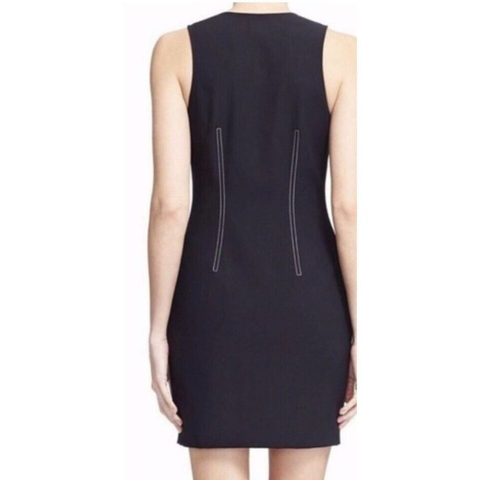 T by Alexander Wang T by Alexander Wang Black Sleeveless Zip Mini Dress - Size 2 Size XS / US 0-2 / IT 36-38 - 3 Thumbnail