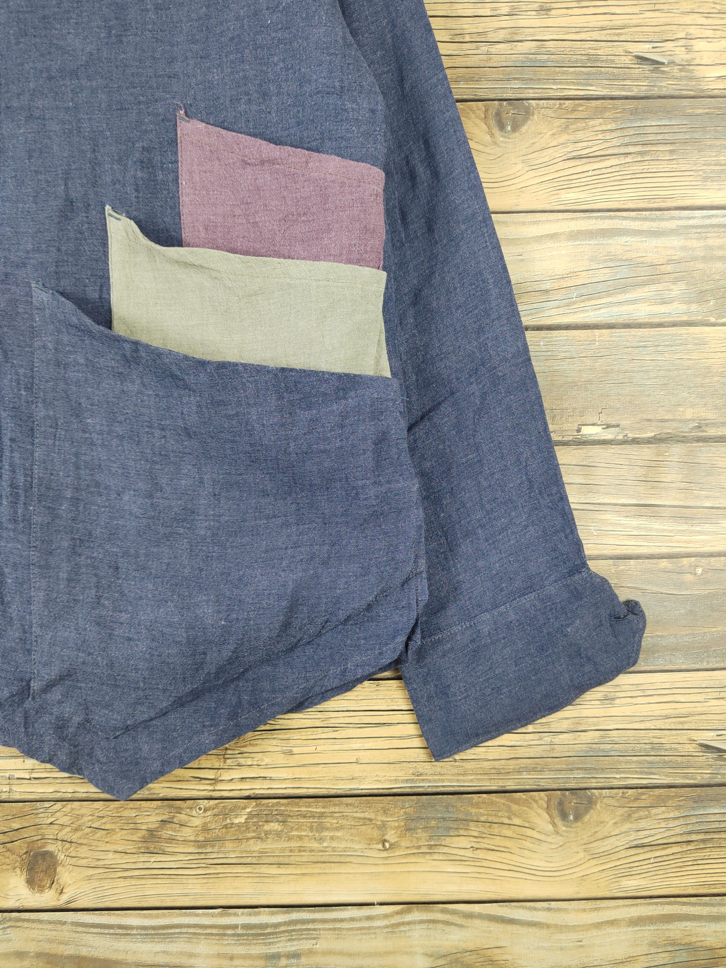 Japanese Brand DL Hug Blue Button Ups Shirts #1470 Size L / US 10 / IT 46 - 6 Thumbnail