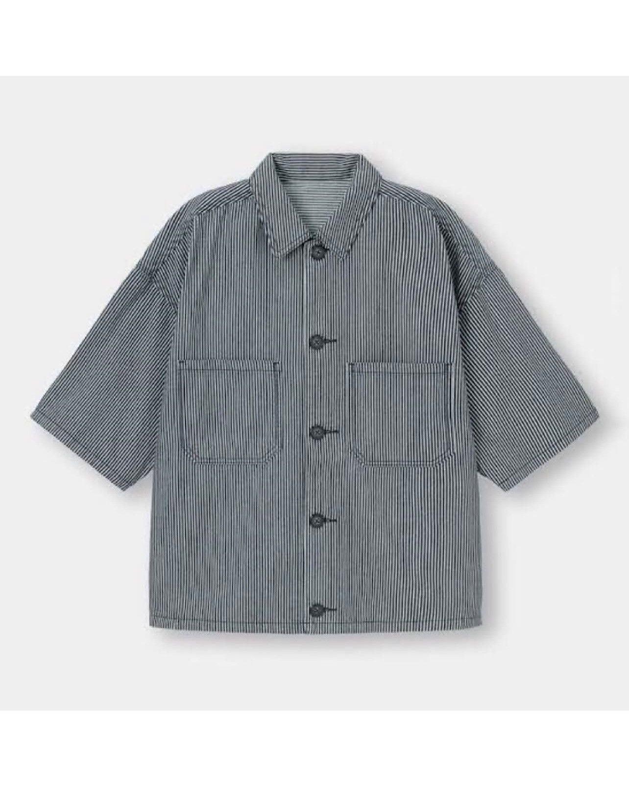 GU × Kim Jones GU Hickory Stripe Chef Overshirt Size US S / EU 44-46 / 1 - 3 Thumbnail