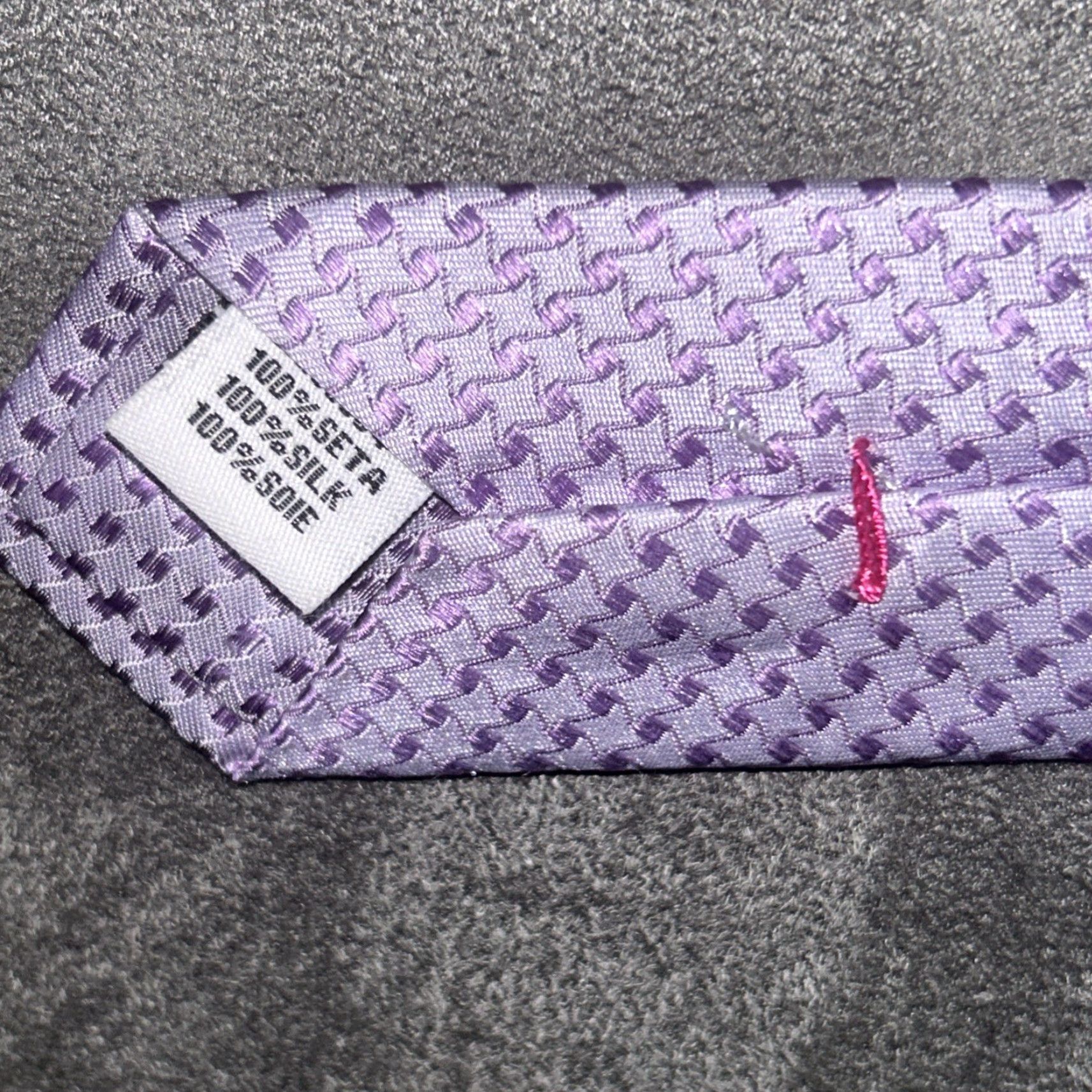 BUGATCHI Bugatchi Necktie Purple Striped Silk Made in Italy Size ONE SIZE - 7 Thumbnail