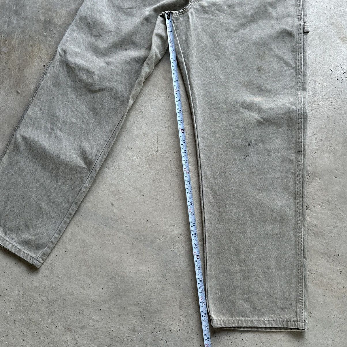 Carhartt × Dickies (32x30) Crazy Vintage Faded Tan/Grey Dickies Carpenter Pants Size US 32 / EU 48 - 9 Thumbnail