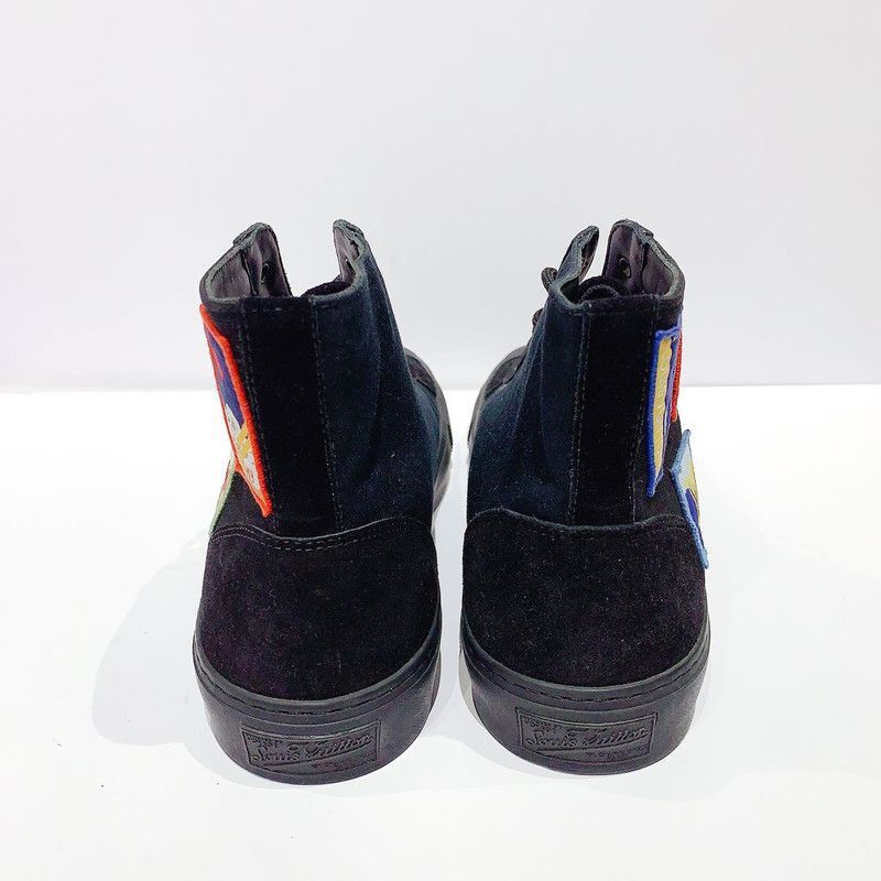 Louis Vuitton Louis Vuitton Black Patch Canvas Sneakers -2505 Size US 8 / IT 38 - 3 Thumbnail