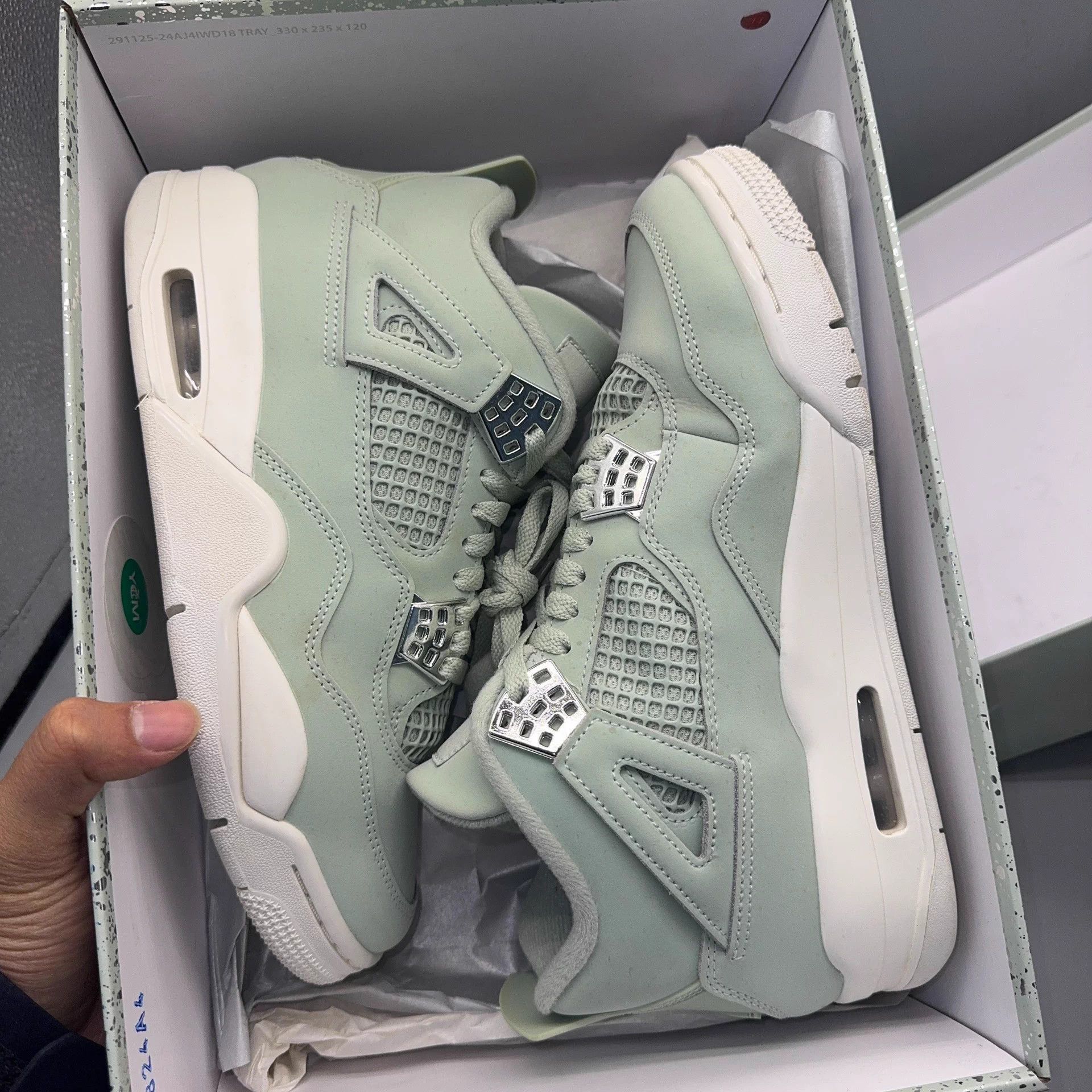 Jordan Brand Jordan AJ4 Green Beige 40.5 Size US 7.5 / EU 40-41 - 5 Thumbnail
