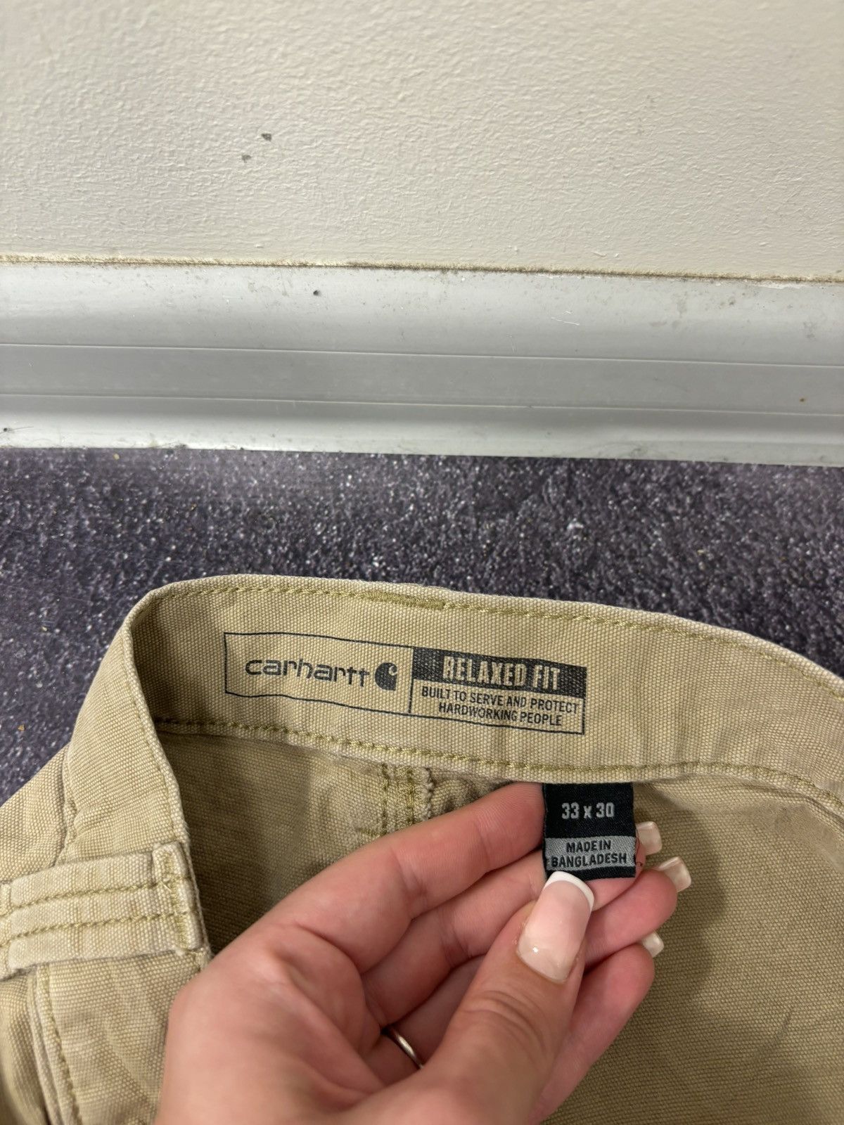 Carhartt Vintage Carhartt Y2K Workwear USA Beige Hype Carpenter Pants Size US 33 - 16 Thumbnail
