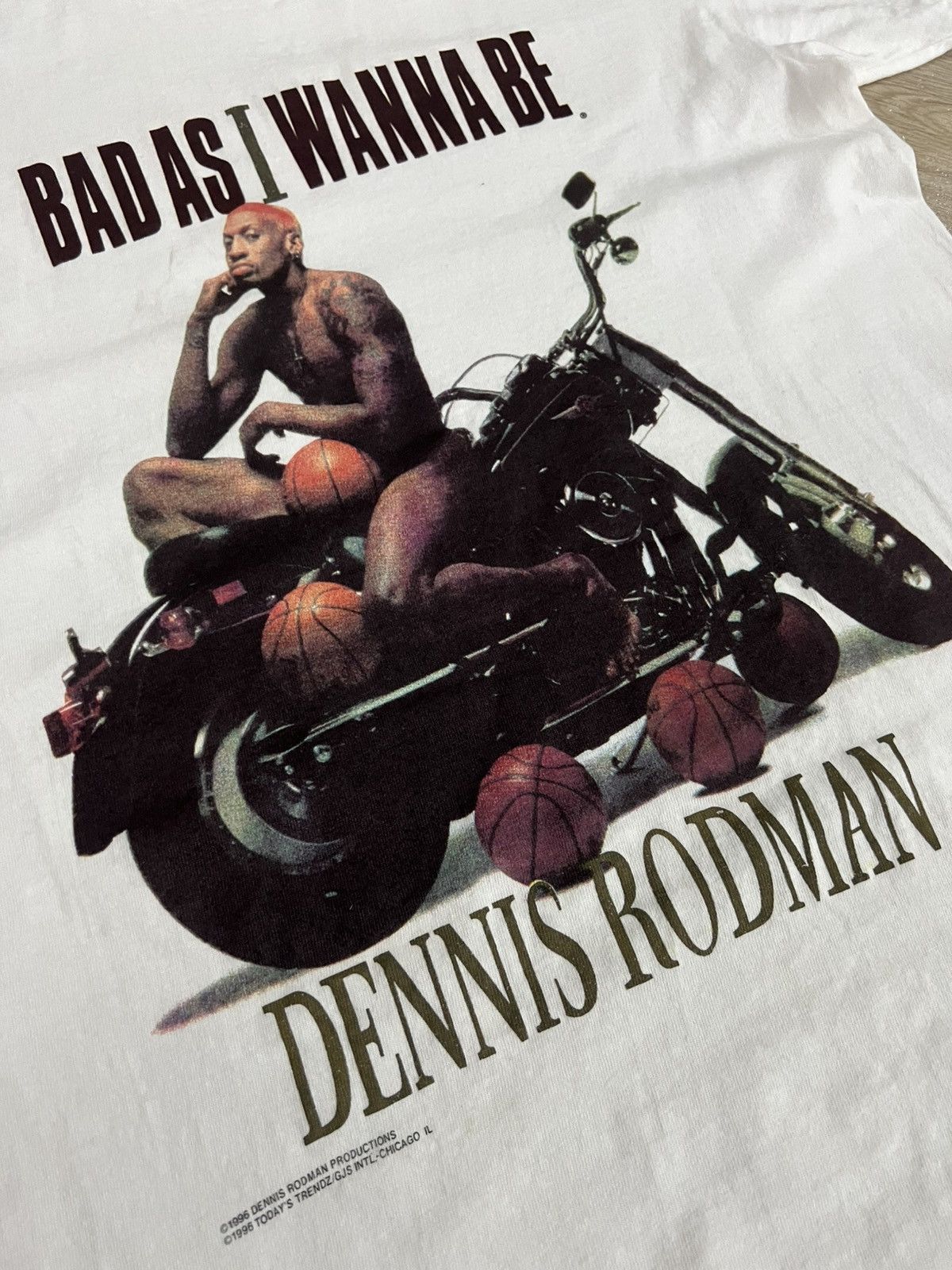 NBA × Vintage Vintage Dennis Rodman 1996 Shirt Size US S / EU 44-46 / 1 - 2 Thumbnail