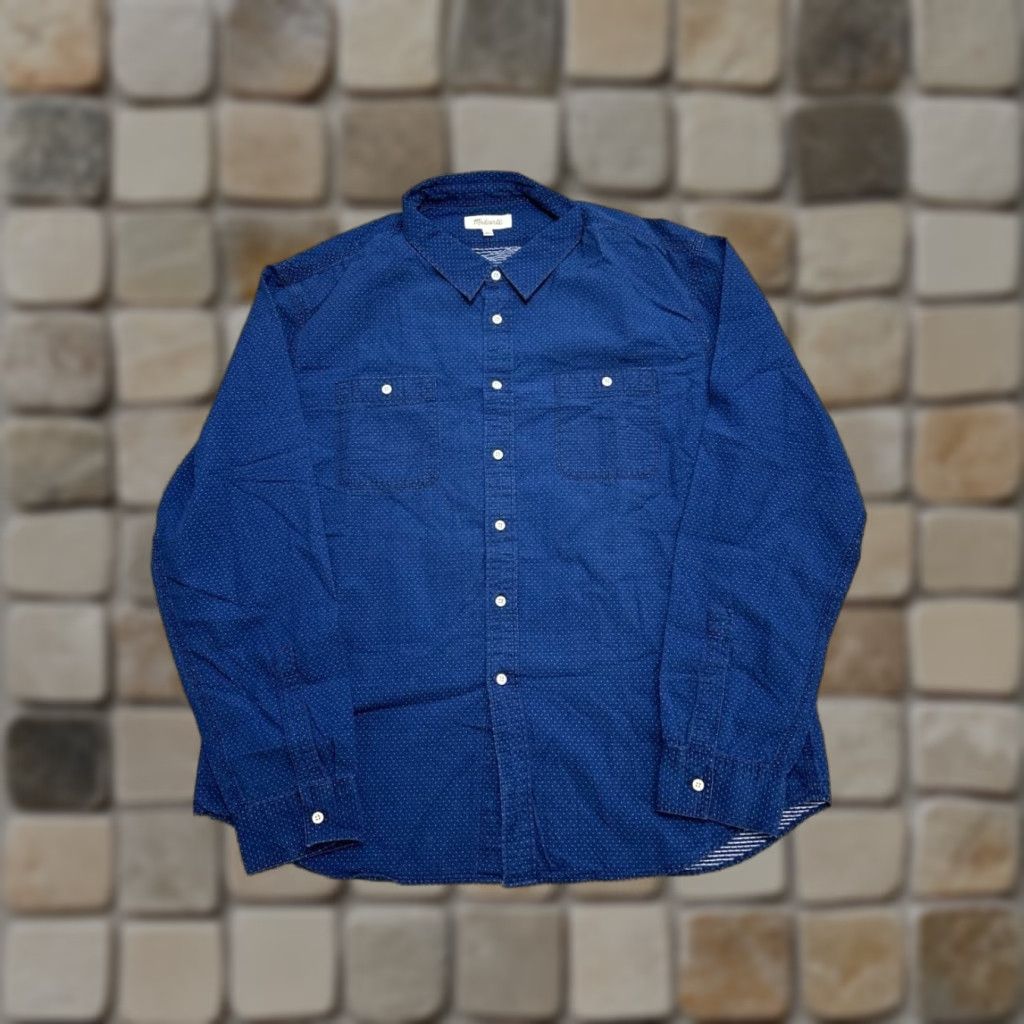 Madewell Madewell Shirt Mens 2XL Blue Cotton Button-Up Shirt Button-Down Casual Mens Size US XXL / EU 58 / 5 - 1 Thumbnail