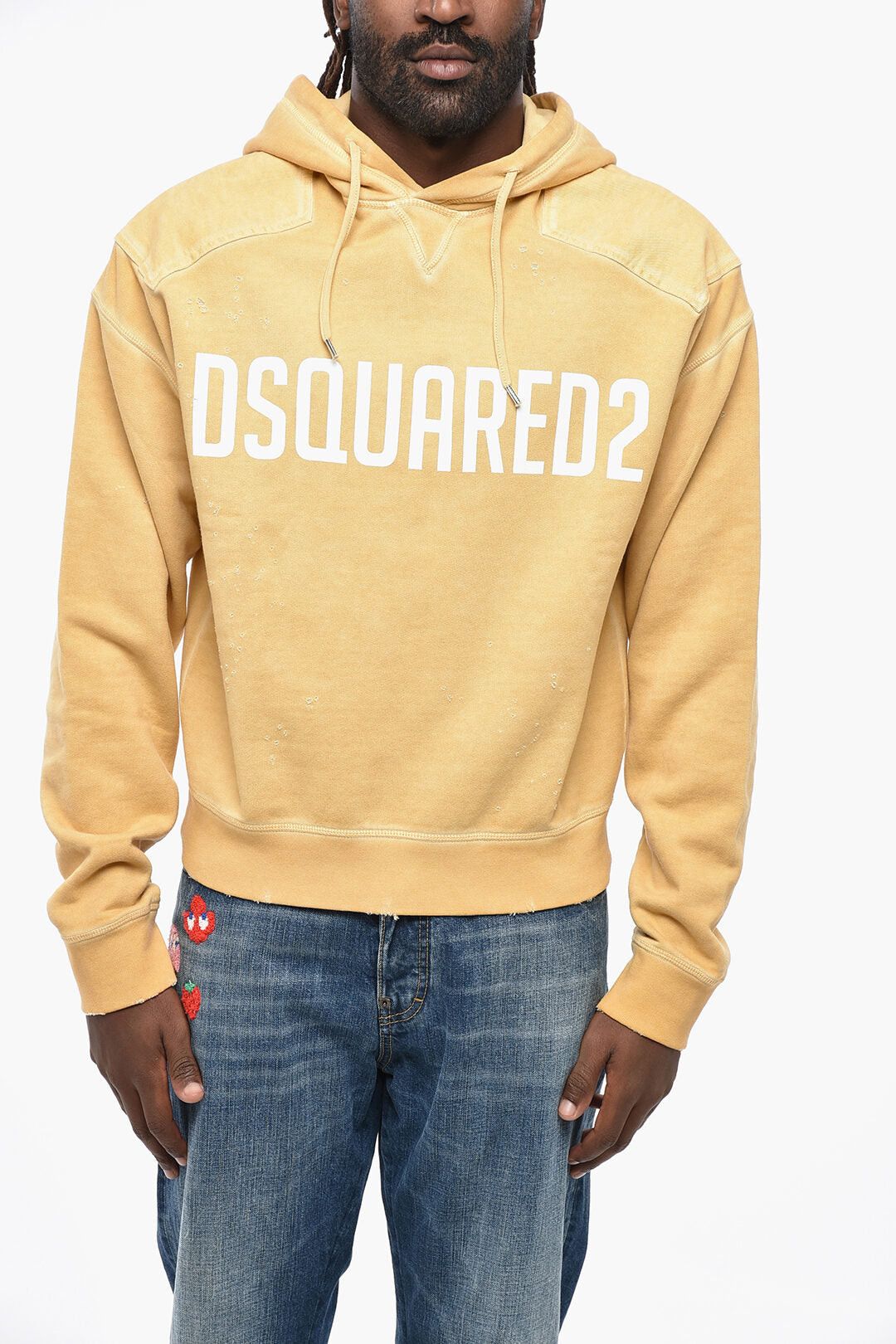 Dsquared2 Hoodie CIPRO FIT Vintage Effect with Printed Logo Size US XS / EU 42 / 0 - 1 Thumbnail