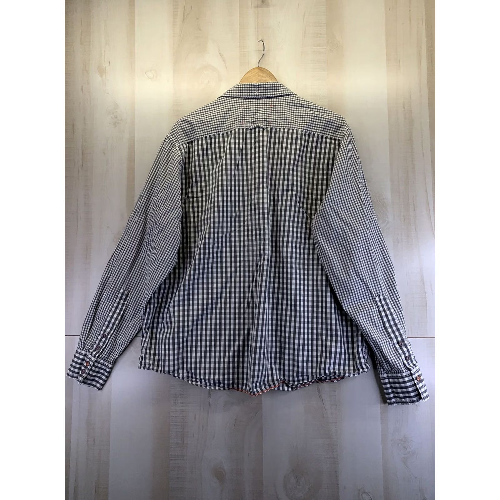 DKNY DKNY Mens XL Cotton Button Up Graphic Front Shirt-6439 Shirt XL Gray White Men Logo Button-Up Vintage No Size US XL / EU 56 / 4 - 5 Thumbnail
