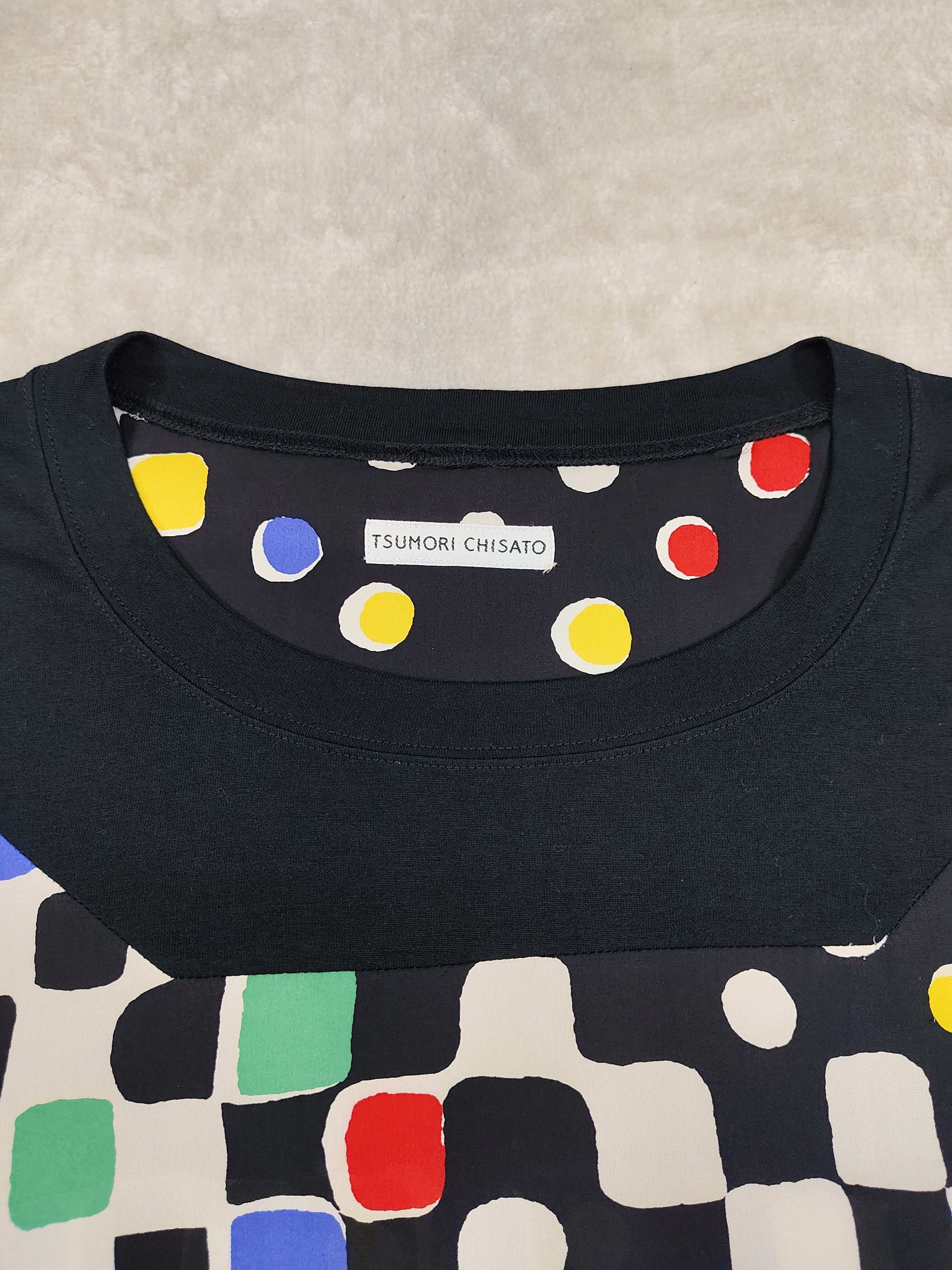 Tsumori Chisato Tsumori Chisato🇯🇵 Abstrac Pop Art Dot Panel Rayon Dress Size L / US 10 / IT 46 - 6 Thumbnail