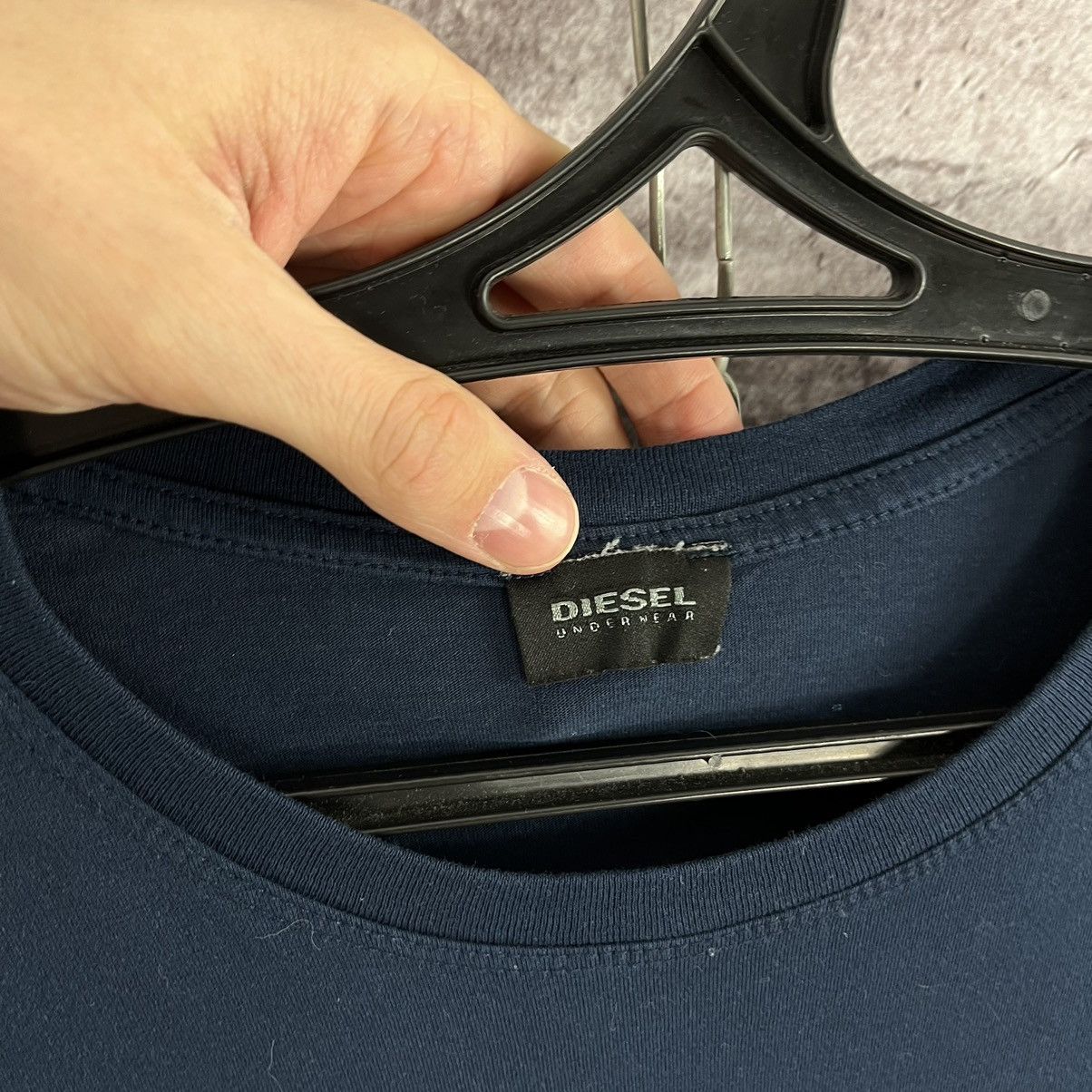 Diesel × Vintage Diesel Underwear T-Shirt Small Logo Navy Size L Size US L / EU 52-54 / 3 - 4 Thumbnail