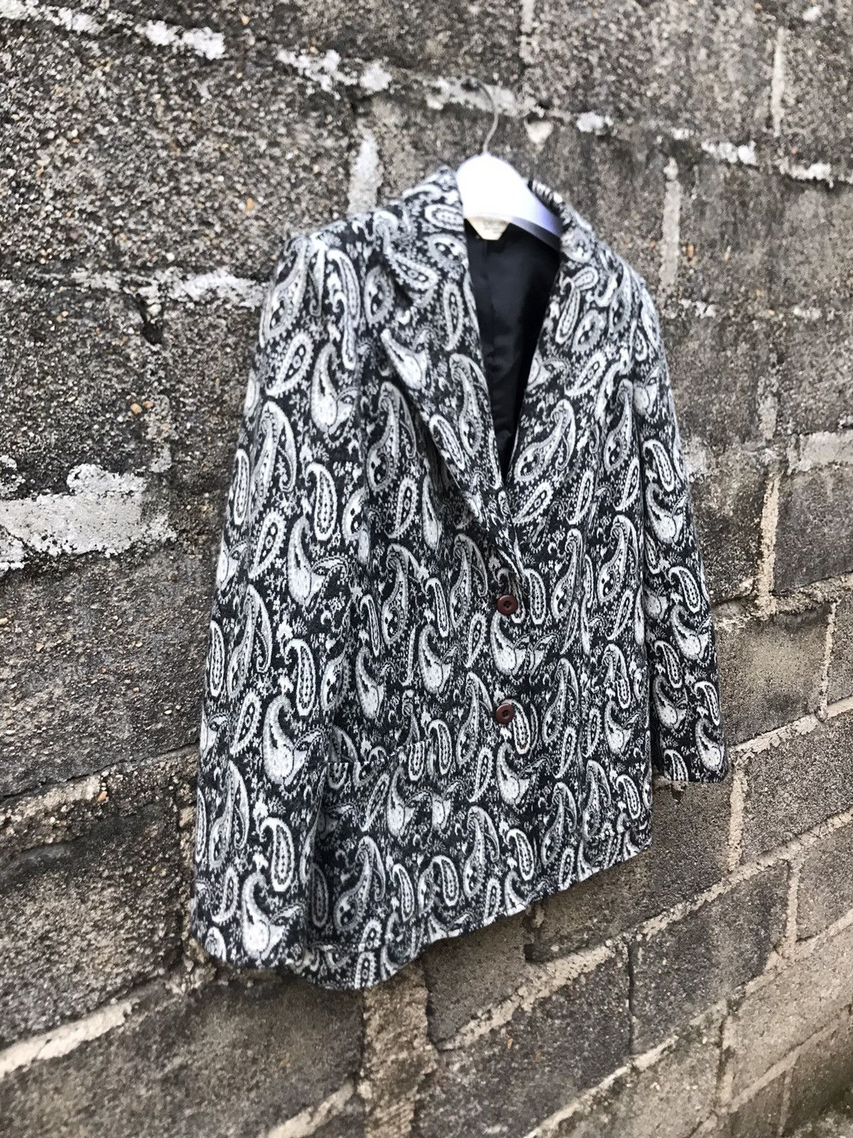Designer × Japanese Brand × Vintage 🌟Vintage Lovely Queen Wool Paisley Coat Size S / US 4 / IT 40 - 2 Thumbnail