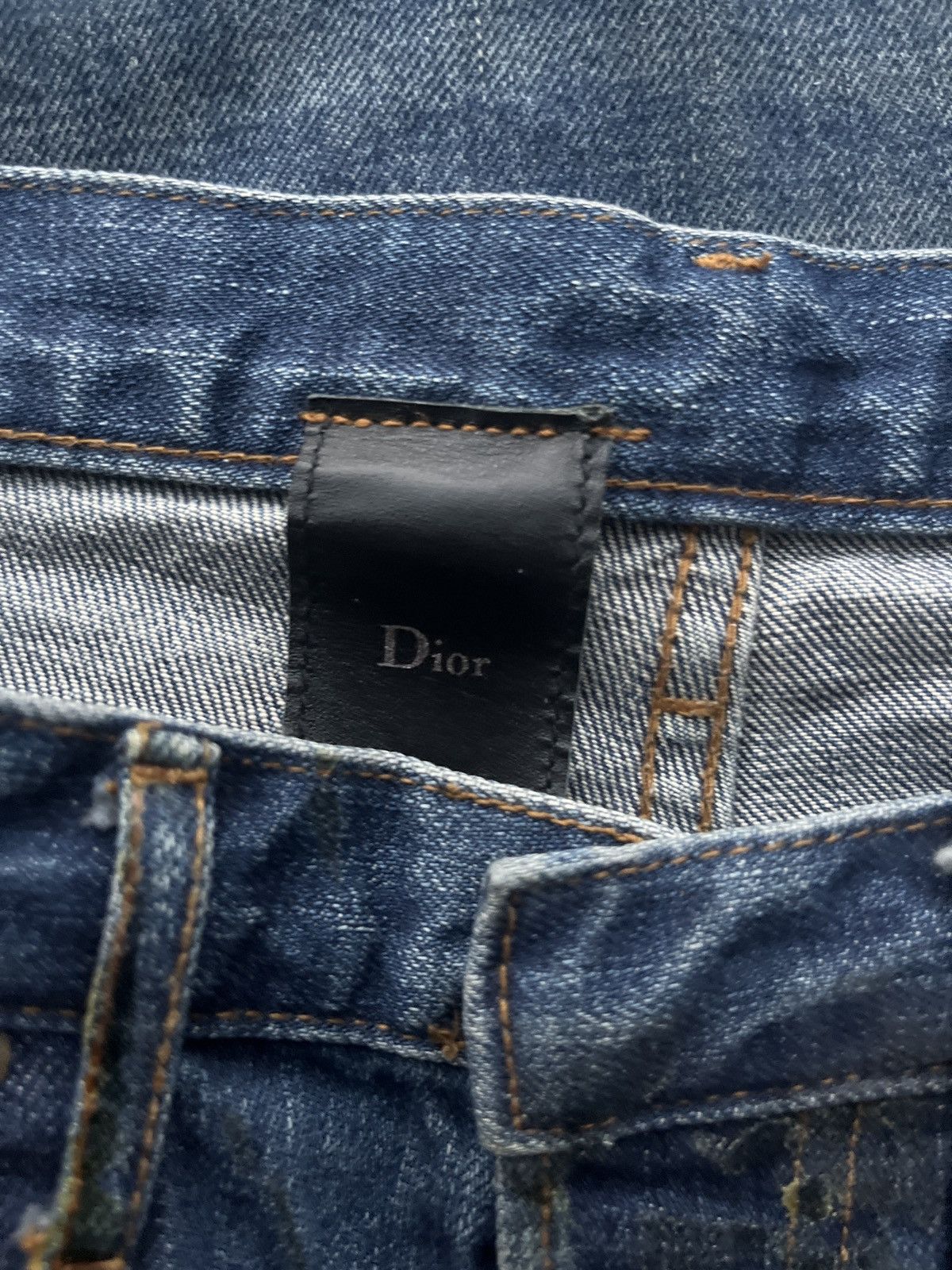 Dior × Hedi Slimane × Yves Saint Laurent AW03 DIOR BLUE “LUSTER” WAX DENIM Size US 29 - 12 Thumbnail