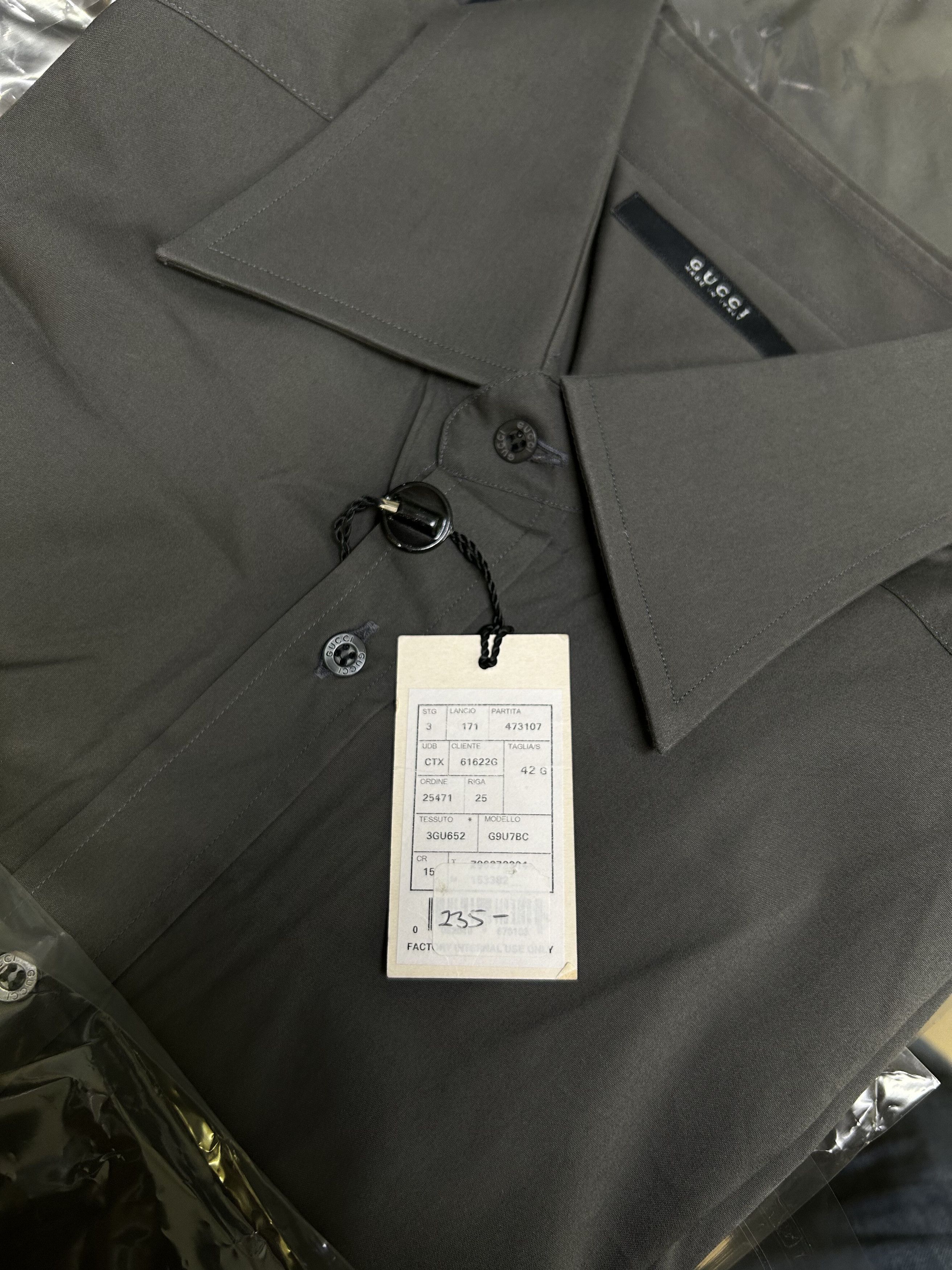 Gucci Gucci Grey Classic Dress Shirt - Slim Fit Size US L / EU 52-54 / 3 - 4 Thumbnail