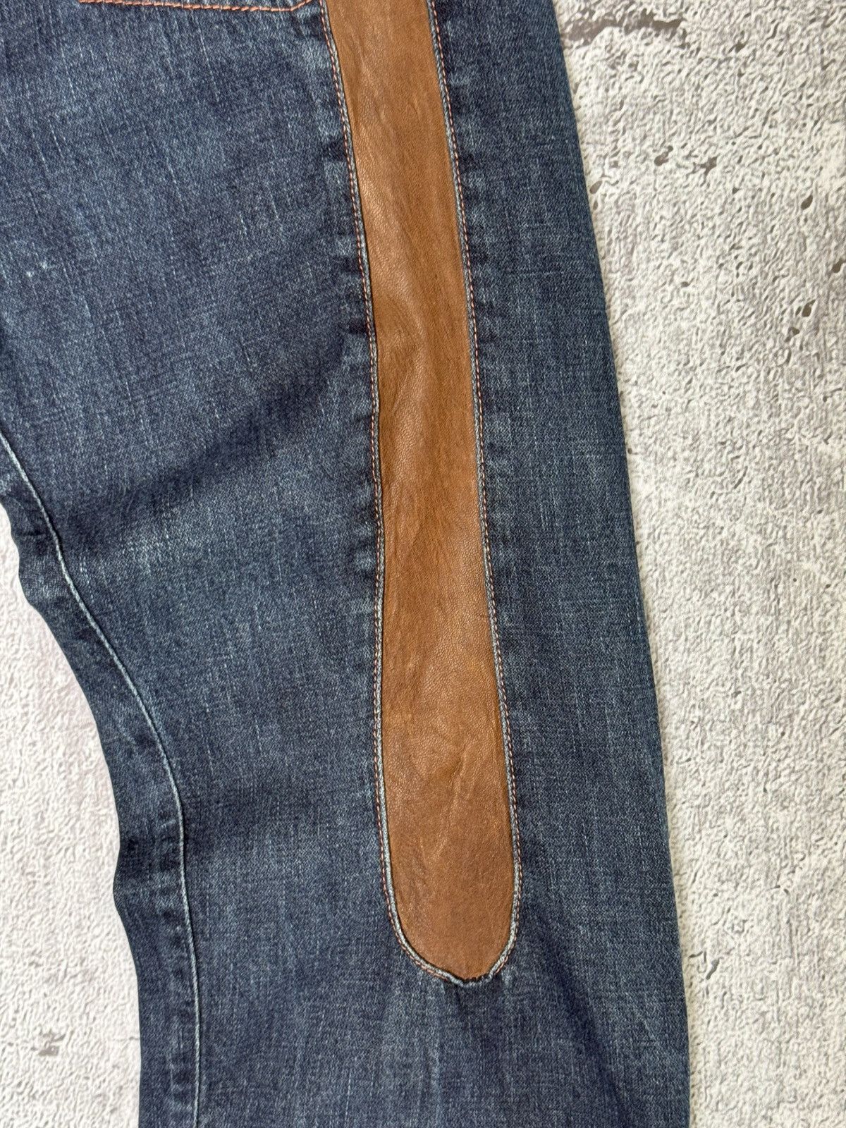 Evisu Vintage Evisu Leather Daicock Cinch Back Logo Denim Pants Size US 32 / EU 48 - 7 Thumbnail