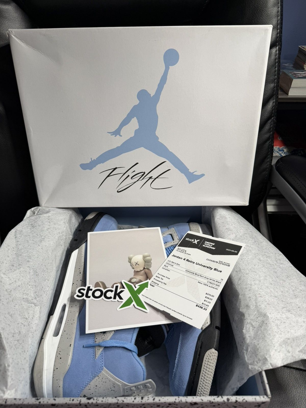 Jordan Brand Size 13 - Jordan 4 Retro Mid University Blue UNC Nike Air Size US 13 / EU 46 - 10 Thumbnail
