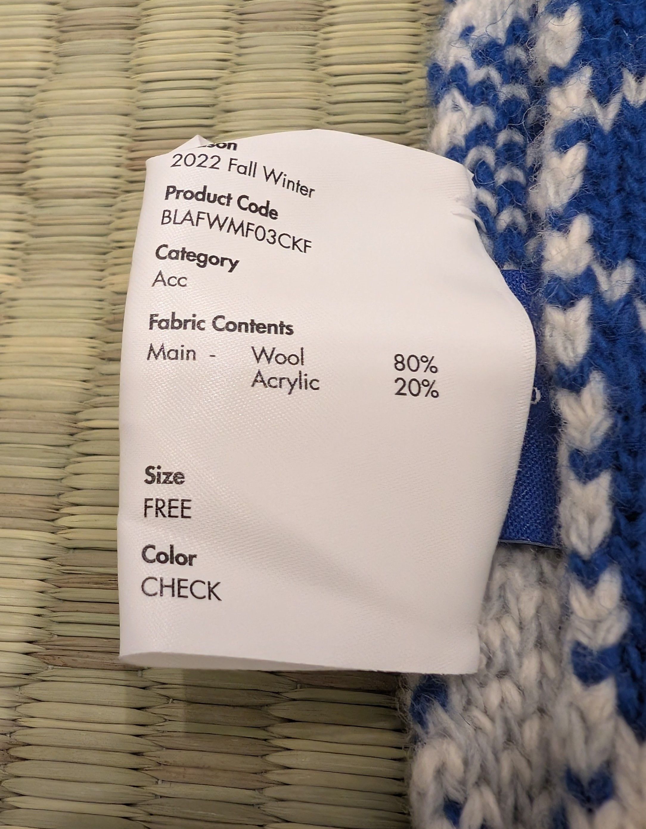 Ader Error LNWOT Ader Error FW22 Jacquard Wool Acrylic Muffler Scarf Size ONE SIZE - 4 Thumbnail