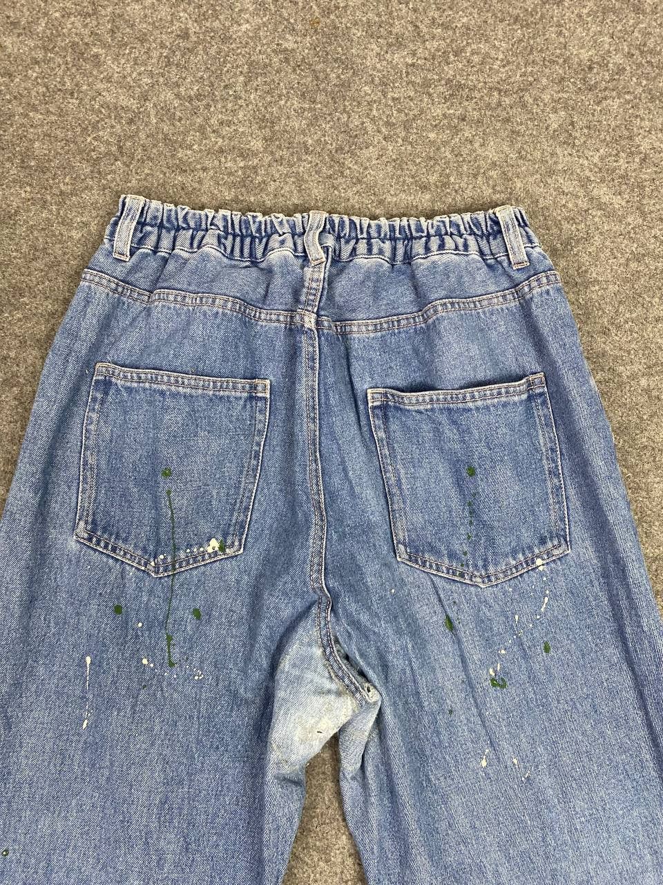 Japanese Brand double name distressed paint splatter highwaist denim Size US 30 / EU 46 - 3 Thumbnail