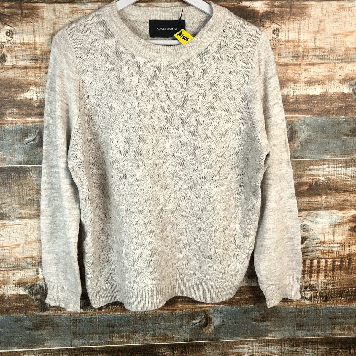 Vintage Galloria Grey cable Knitwear #A1802 Size US M / EU 48-50 / 2 - 3 Thumbnail