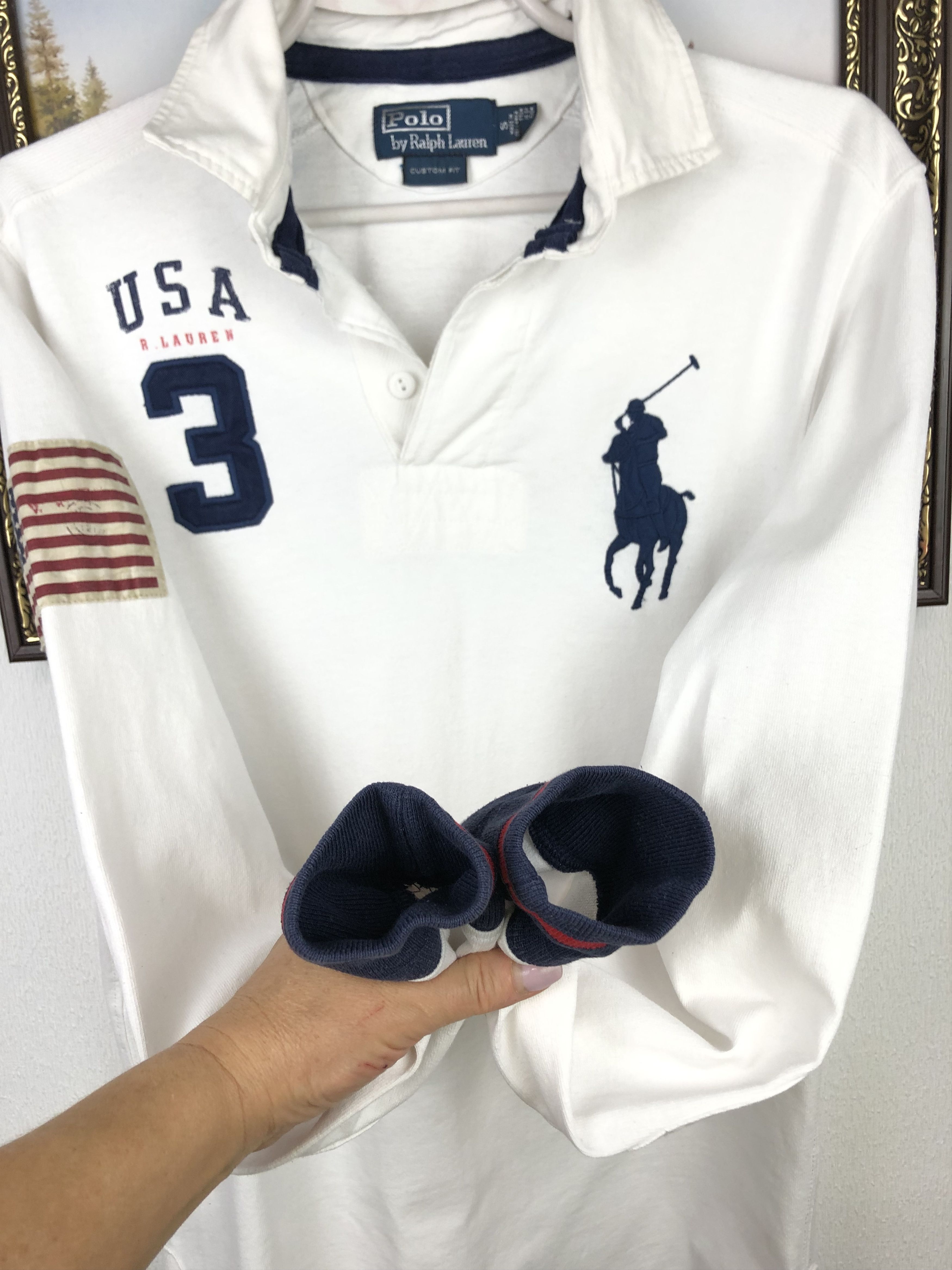 Polo Ralph Lauren Vintage Polo Ralph Lauren Rugby USA Shirt Mens Jersey Pony Size US S / EU 44-46 / 1 - 5 Thumbnail
