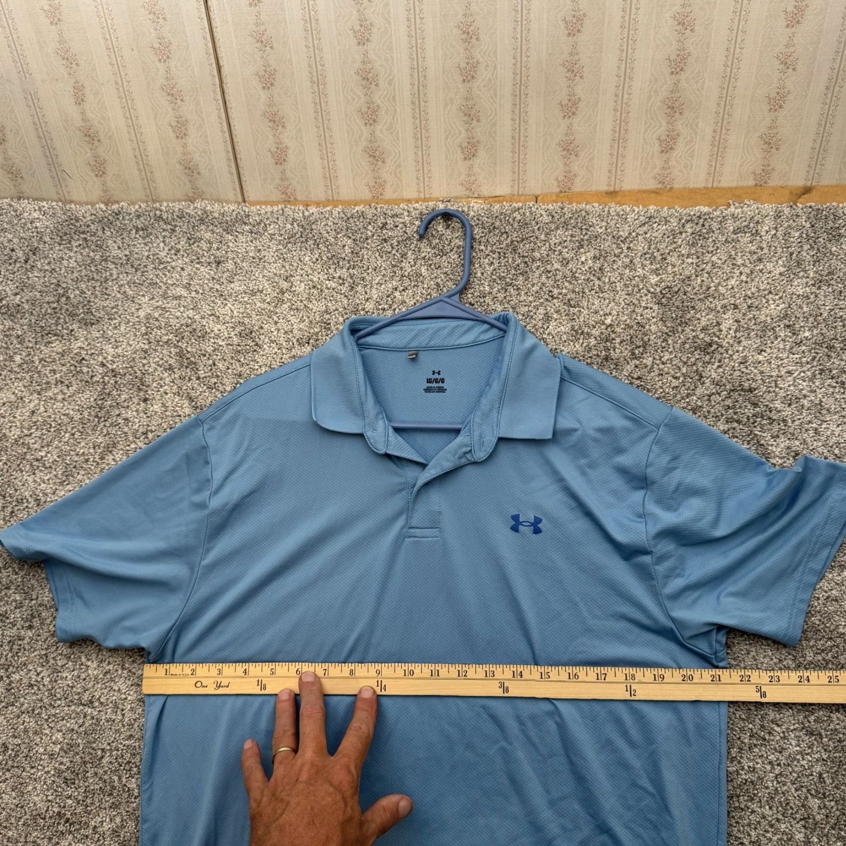 Under Armour Under Armour Polo Shirt Mens Large Blue Short Sleeve Moisture Wicking Golf Performance Lightweight Breathable SS Size US L / EU 52-54 / 3 - 3 Thumbnail