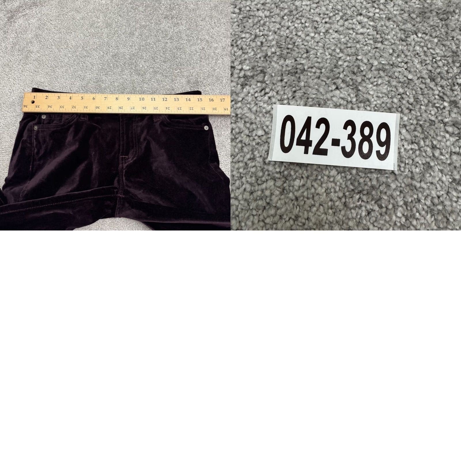 7 For All Mankind 7 For All Mankind Skinny Pants Women 29 Purple Mid Rise Velvet Stretch 30x30 Size 29" - 10 Thumbnail