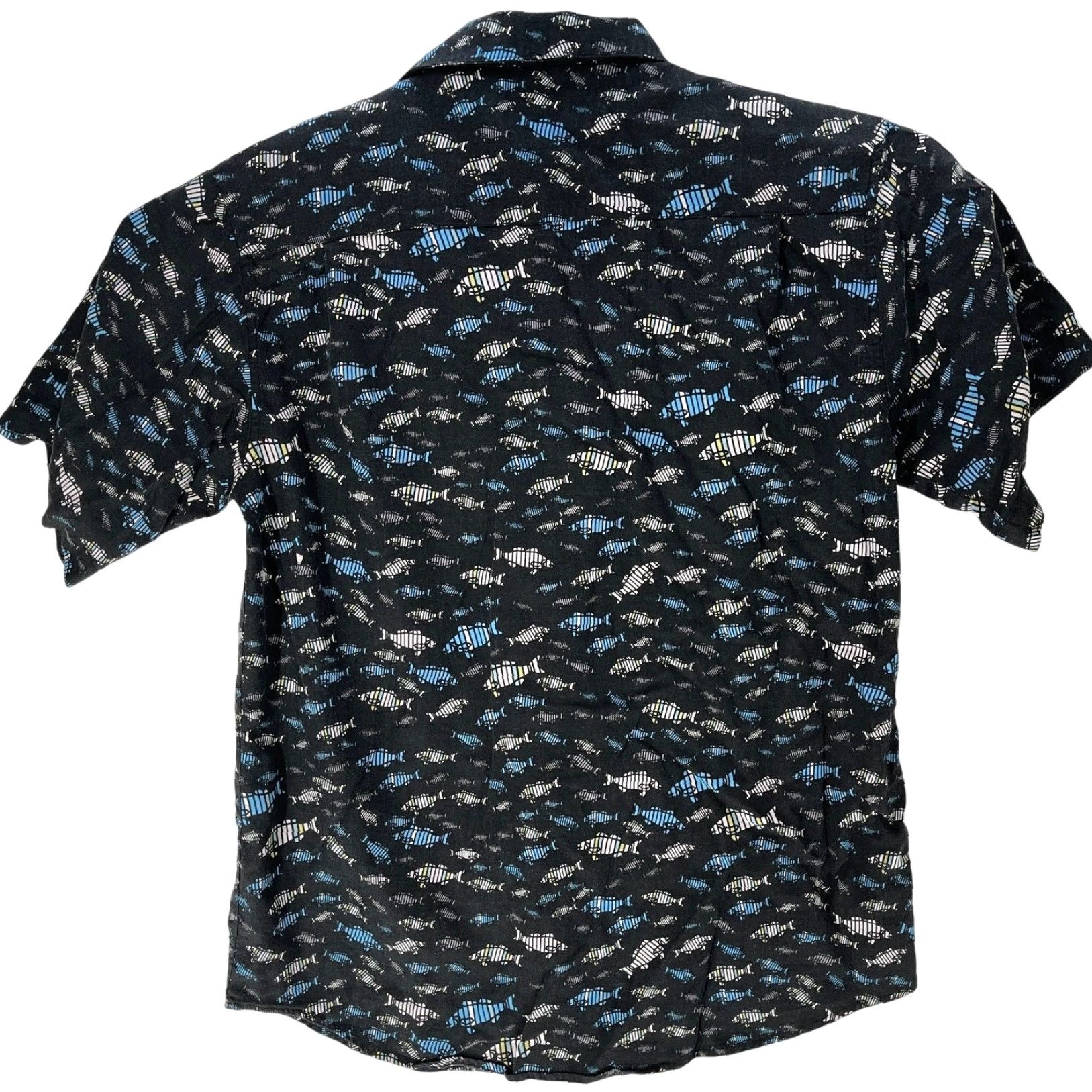 Vintage Newport Blue Button-Up Shirt Men L Fish All Over Print Gray Blue Cotton Size US L / EU 52-54 / 3 - 2 Thumbnail