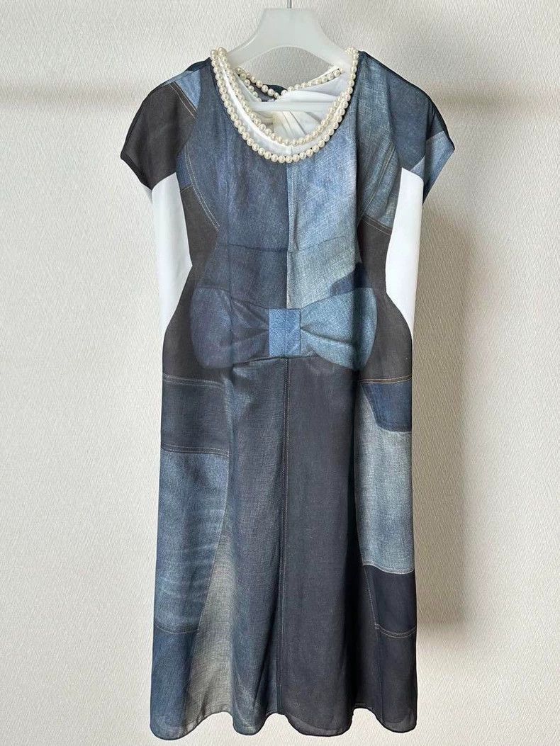 Junya Watanabe Denim Patchwork Dress AD2014