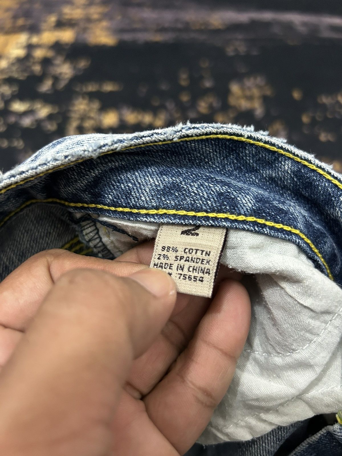 Japanese Brand Vintage Pigajeck Distressed Wash Buckle Back Jeans Size US 31 - 15 Thumbnail