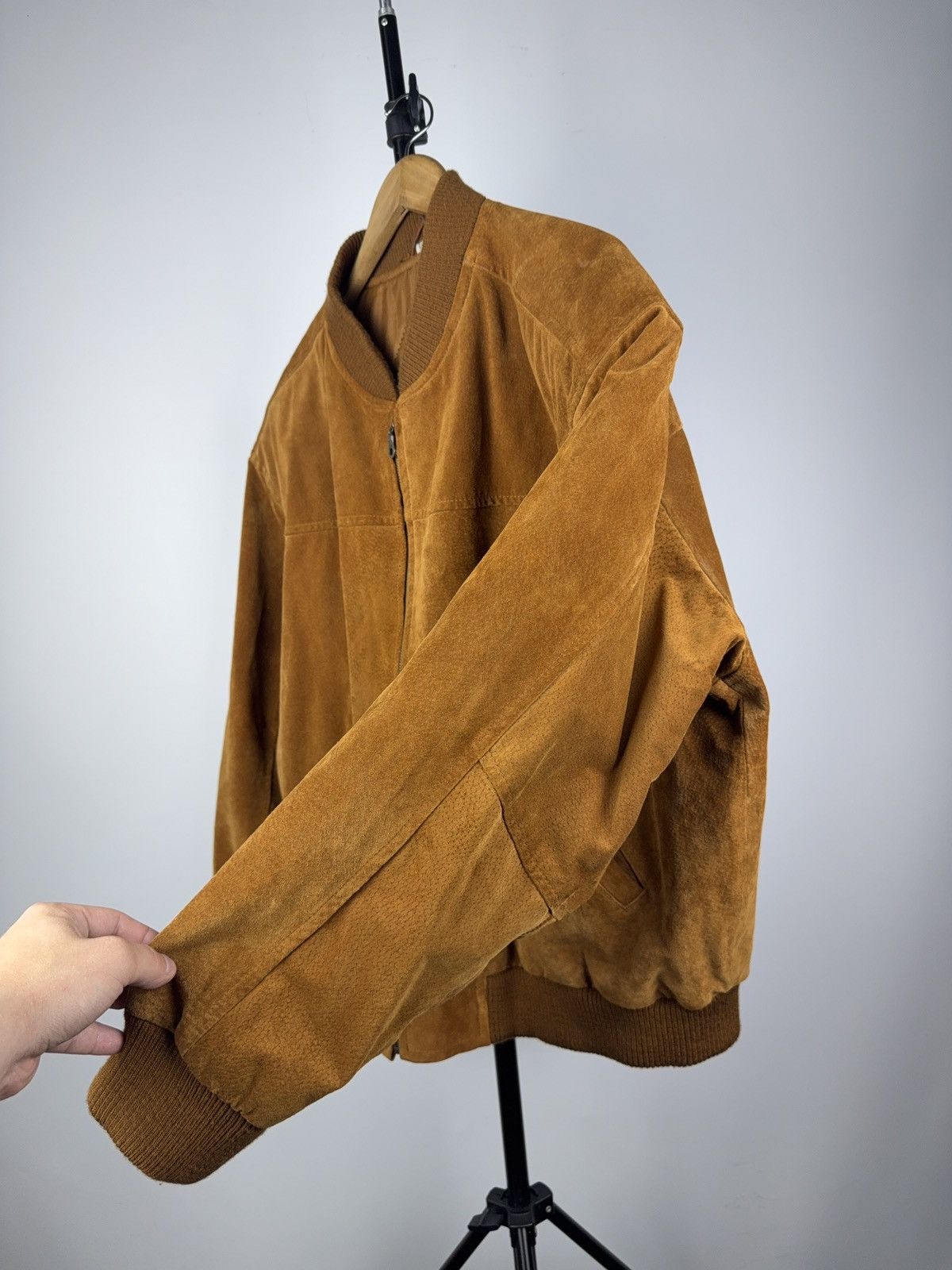 Leather Vintage Western Cowboy Leather MOTO Bomber Jacket Rock Punk Size US L / EU 52-54 / 3 - 10 Thumbnail