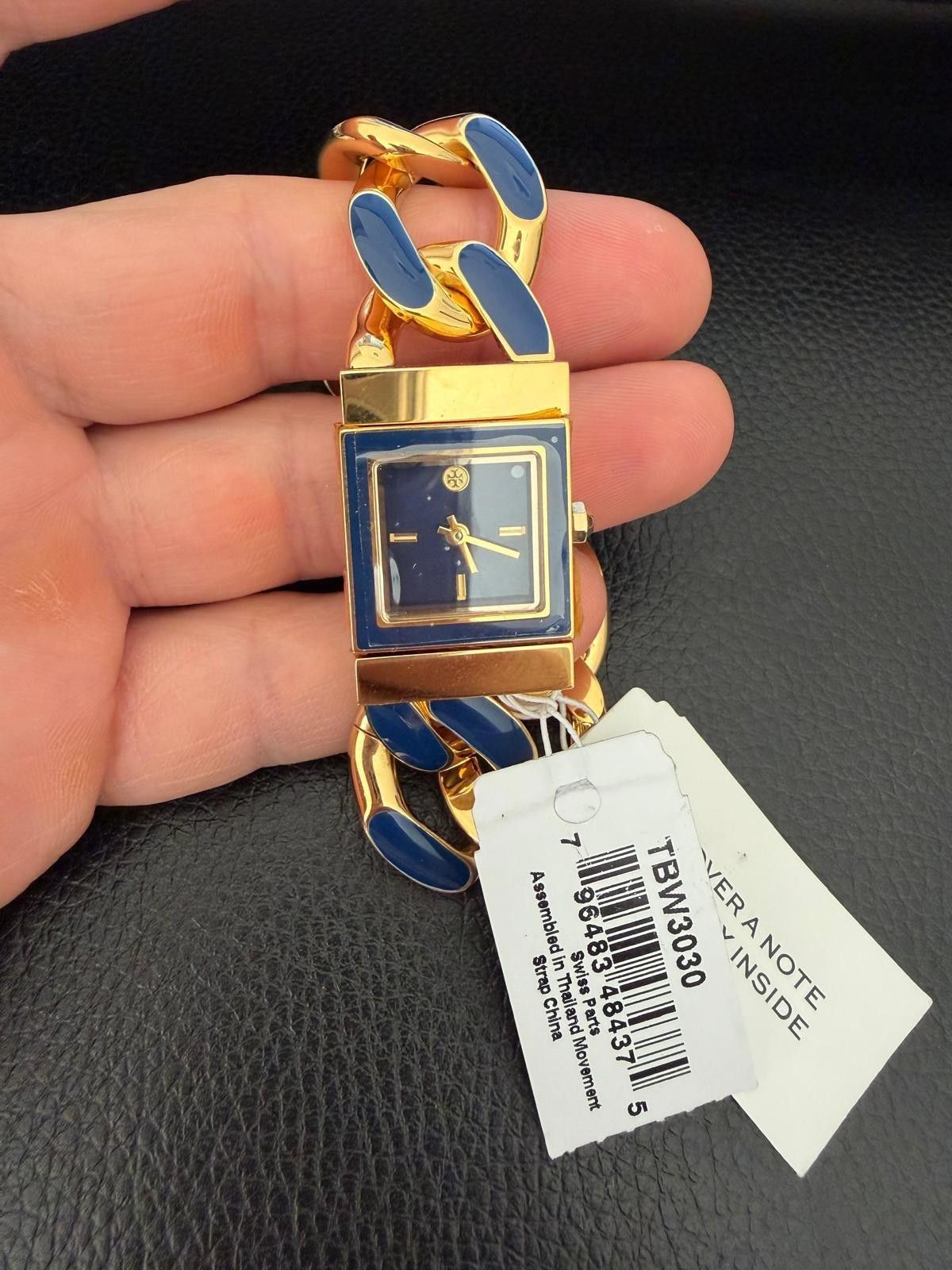 Other NEW Tory Burch Tilda Navy Blue Gold Tone Stainless Watch Size ONE SIZE - 3 Thumbnail