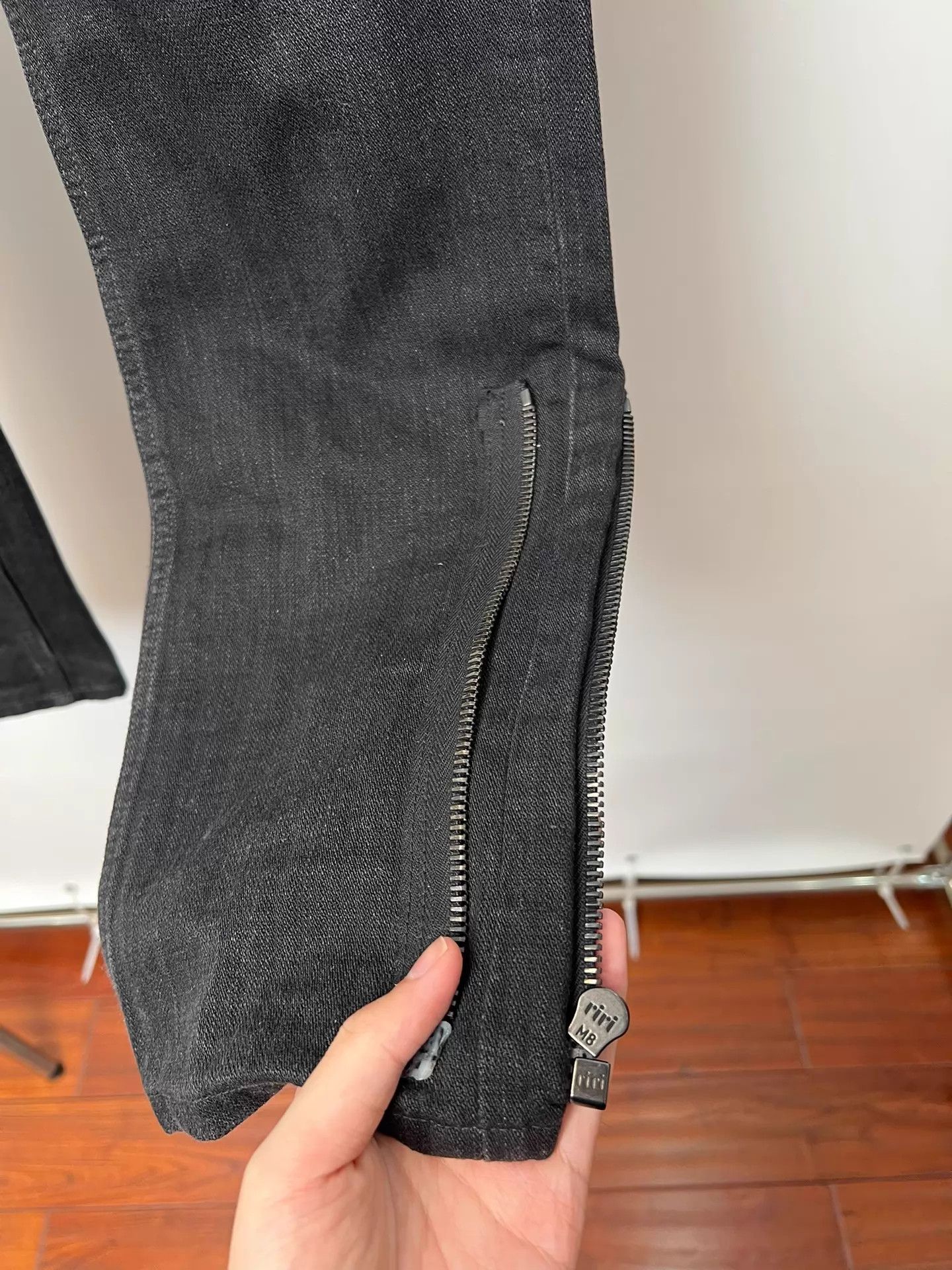 Number (N)ine Number Nine Zipper Slim Black Jeans Size 2 Size US 30 / EU 46 - 3 Thumbnail