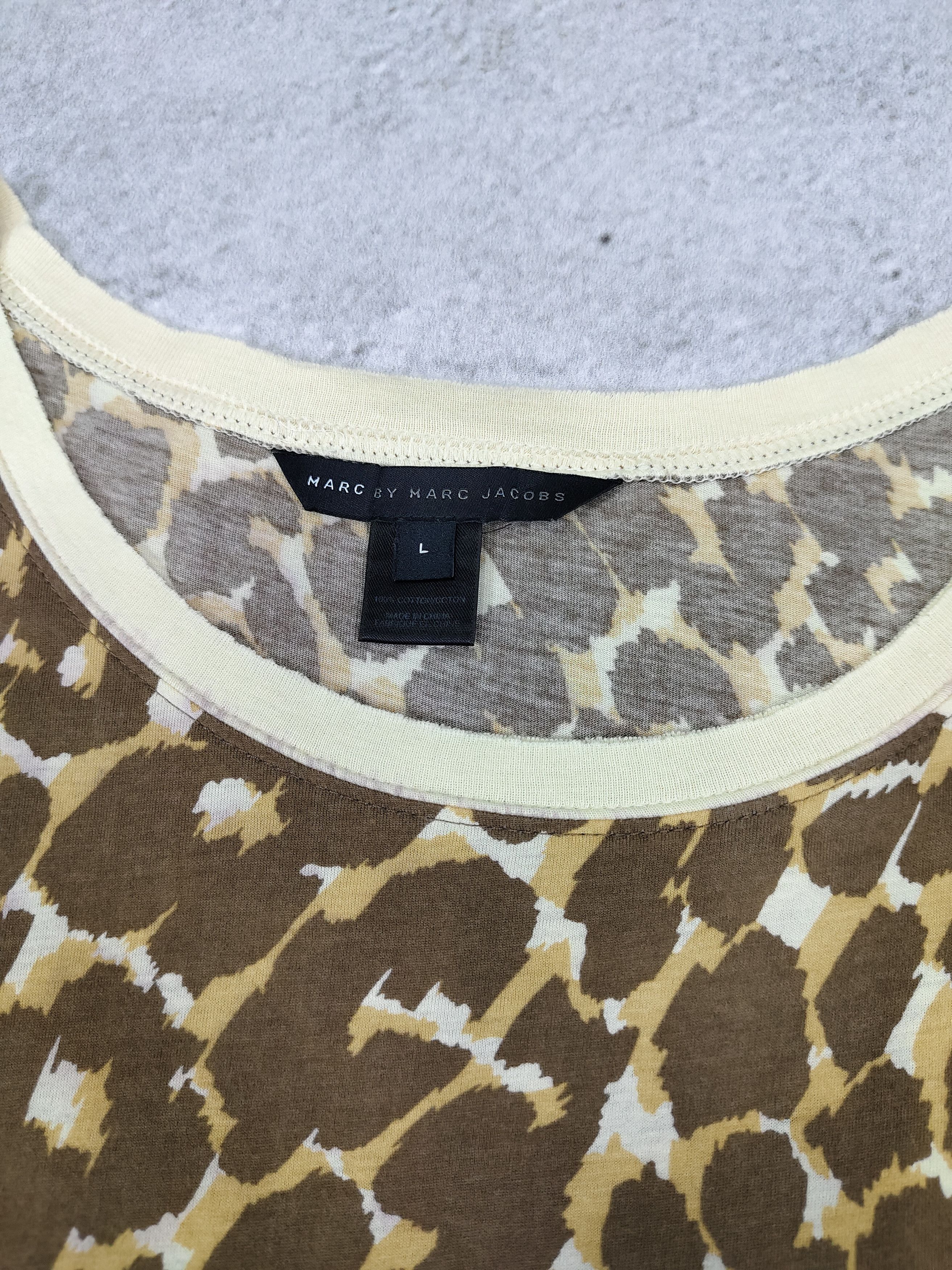 Marc by Marc Jacobs 2000s M.J- Leopard Print Glam Indie Sleaze Grunge Tshirt Size L / US 10 / IT 46 - 9 Thumbnail