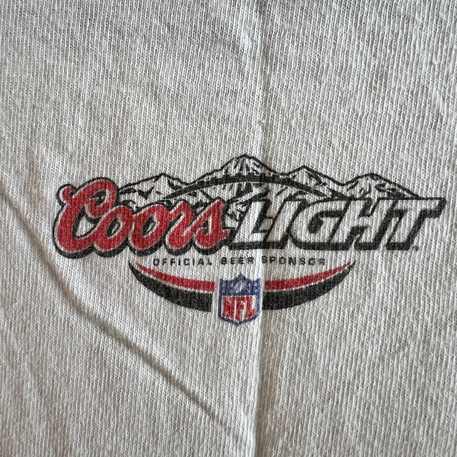 NFL VTG NY Giants Anvil Blue Bar Coors Light T Shirt XL 25x30 Size US XL / EU 56 / 4 - 5 Thumbnail