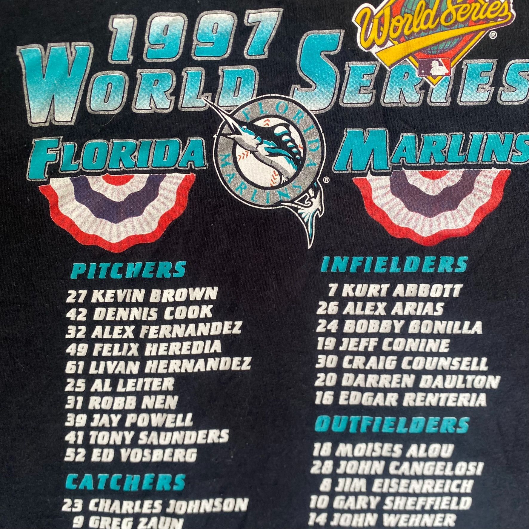 MLB Vintage 90s Florida Marlins Shirt MLB Baseball Miami Tee Size US XL / EU 56 / 4 - 8 Thumbnail