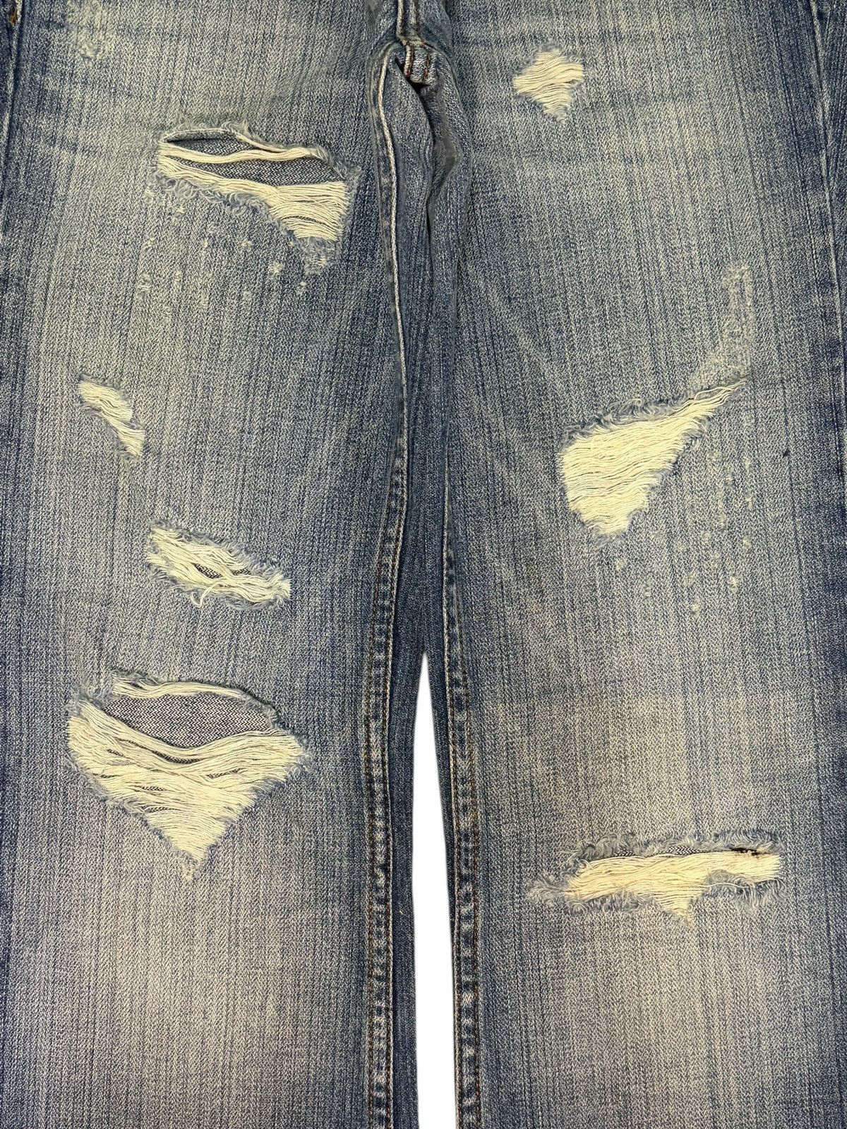 Armani Exchange Vintage Armani Exchange Distress Low Rise Flare Jeans Size 27" / US 4 / IT 40 - 3 Thumbnail