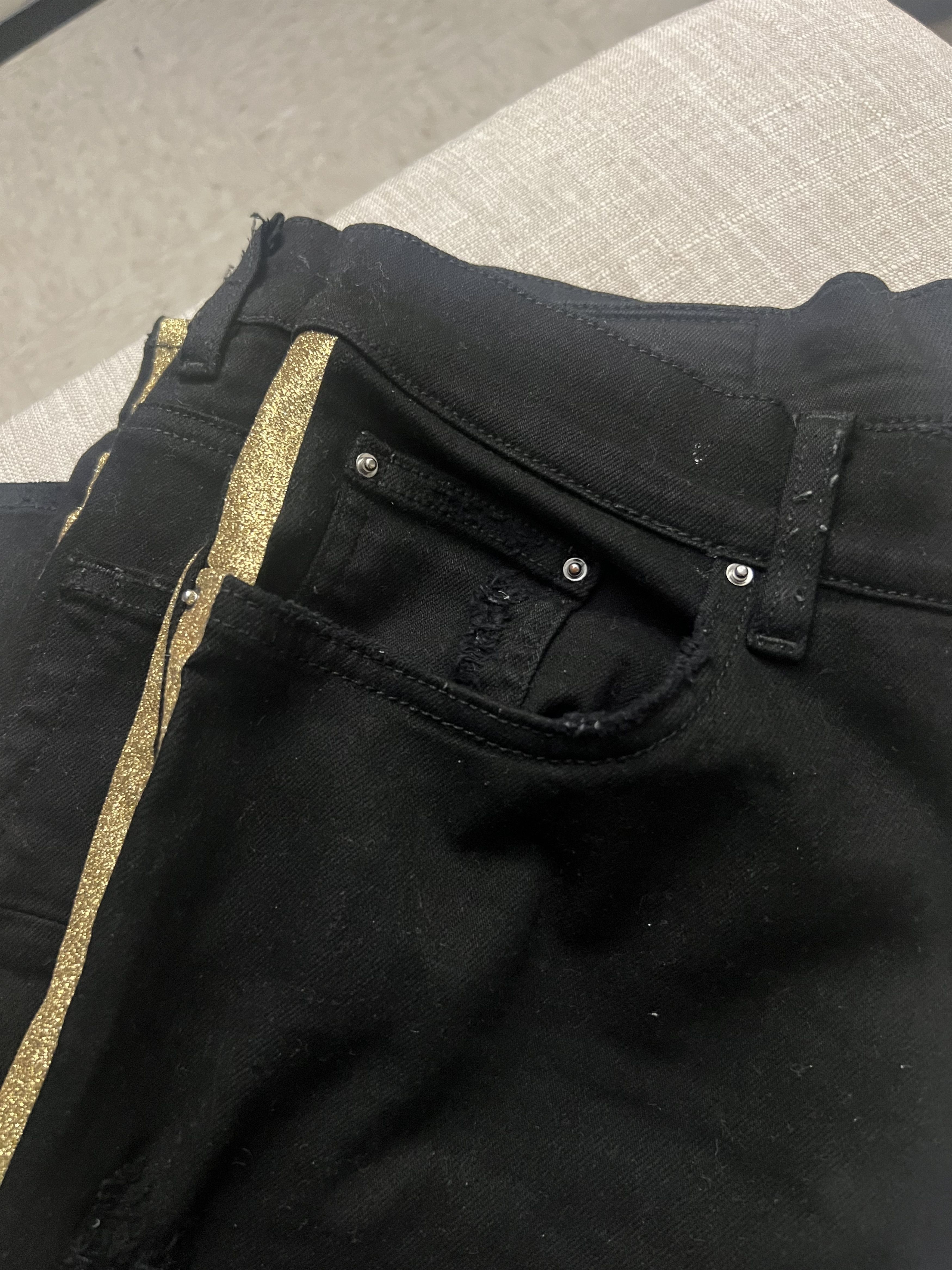 Amiri Black and Gold Glitter Amiri Size US 36 / EU 52 - 4 Thumbnail