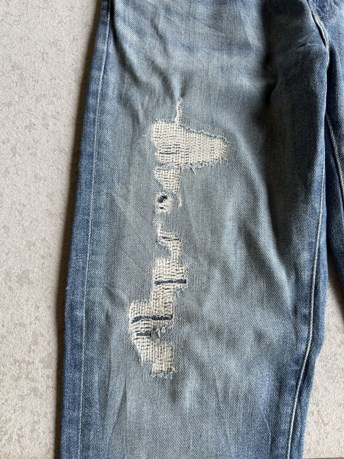 Uniqlo 🍁SEND OFFERS🍁SICKSS 🔥 UNIQLO Japan Distressed Denim Pants Size US 30 / EU 46 - 7 Thumbnail