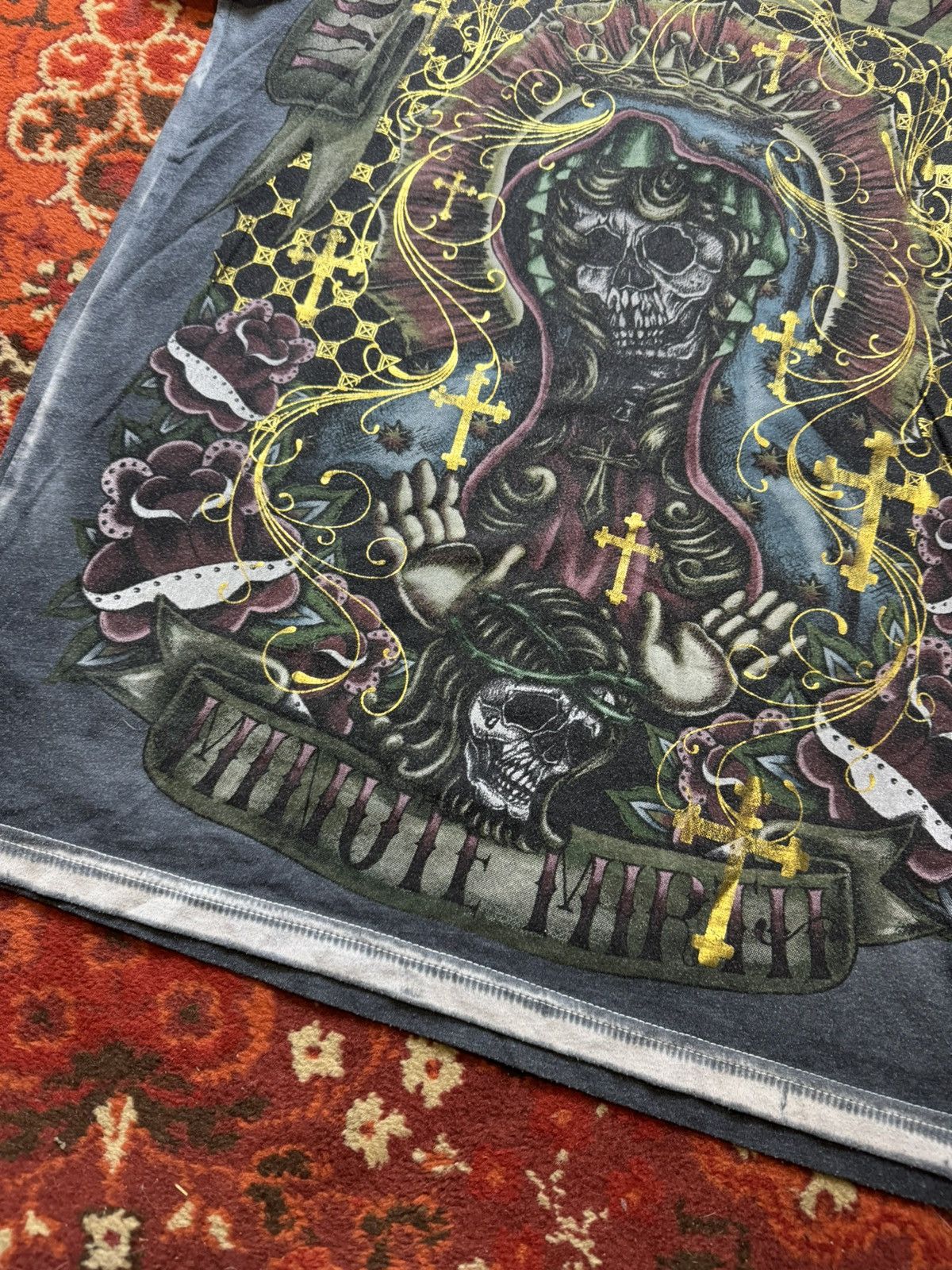 Japanese Brand × Vintage Vintage Y2K Minute Mirth Hardy Style Affliction Skull Dead Size US M / EU 48-50 / 2 - 4 Thumbnail