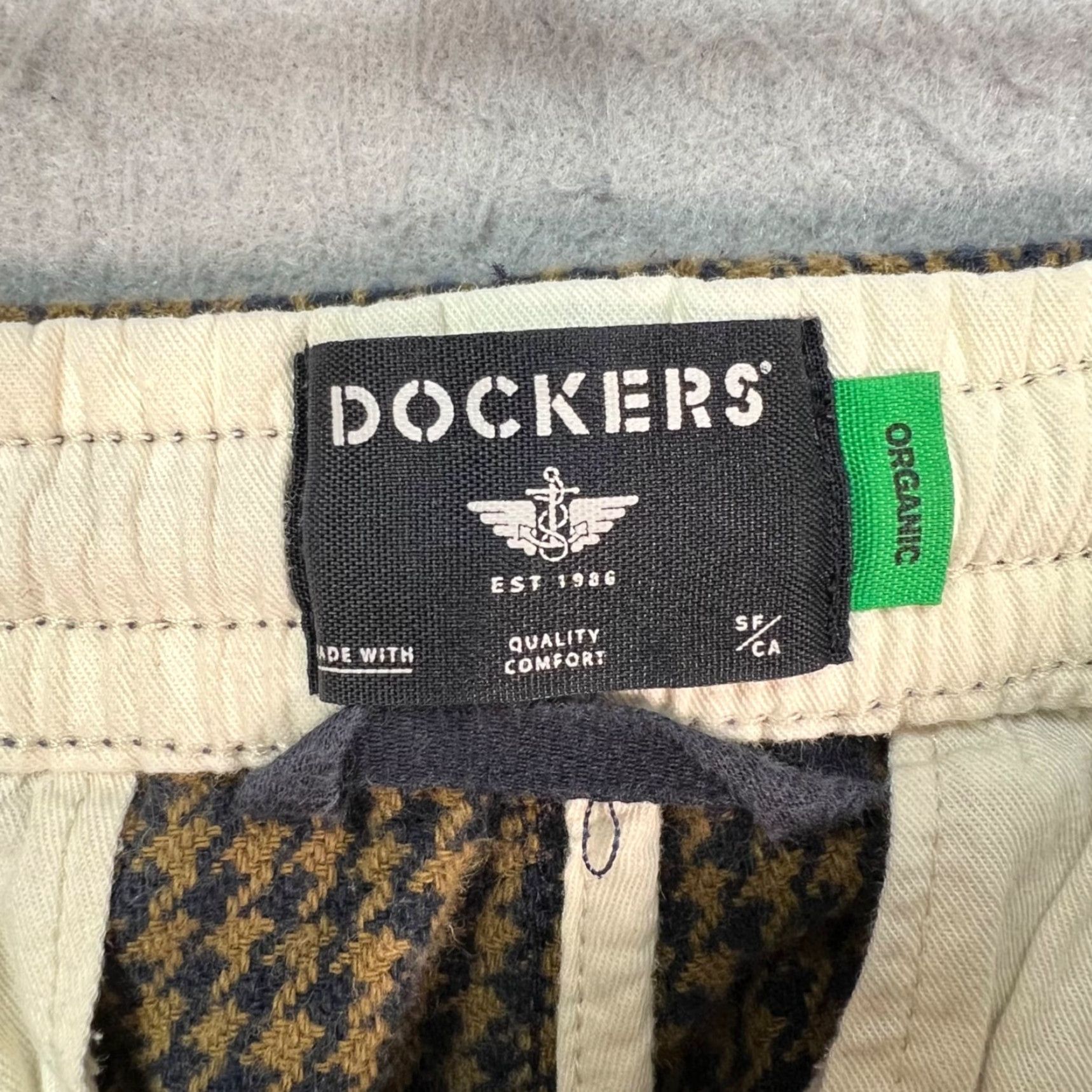 Dockers DOCKERS Mens Size Small Organic Cotton Straight Leg Houndstooth Pants Size US 29 - 3 Thumbnail