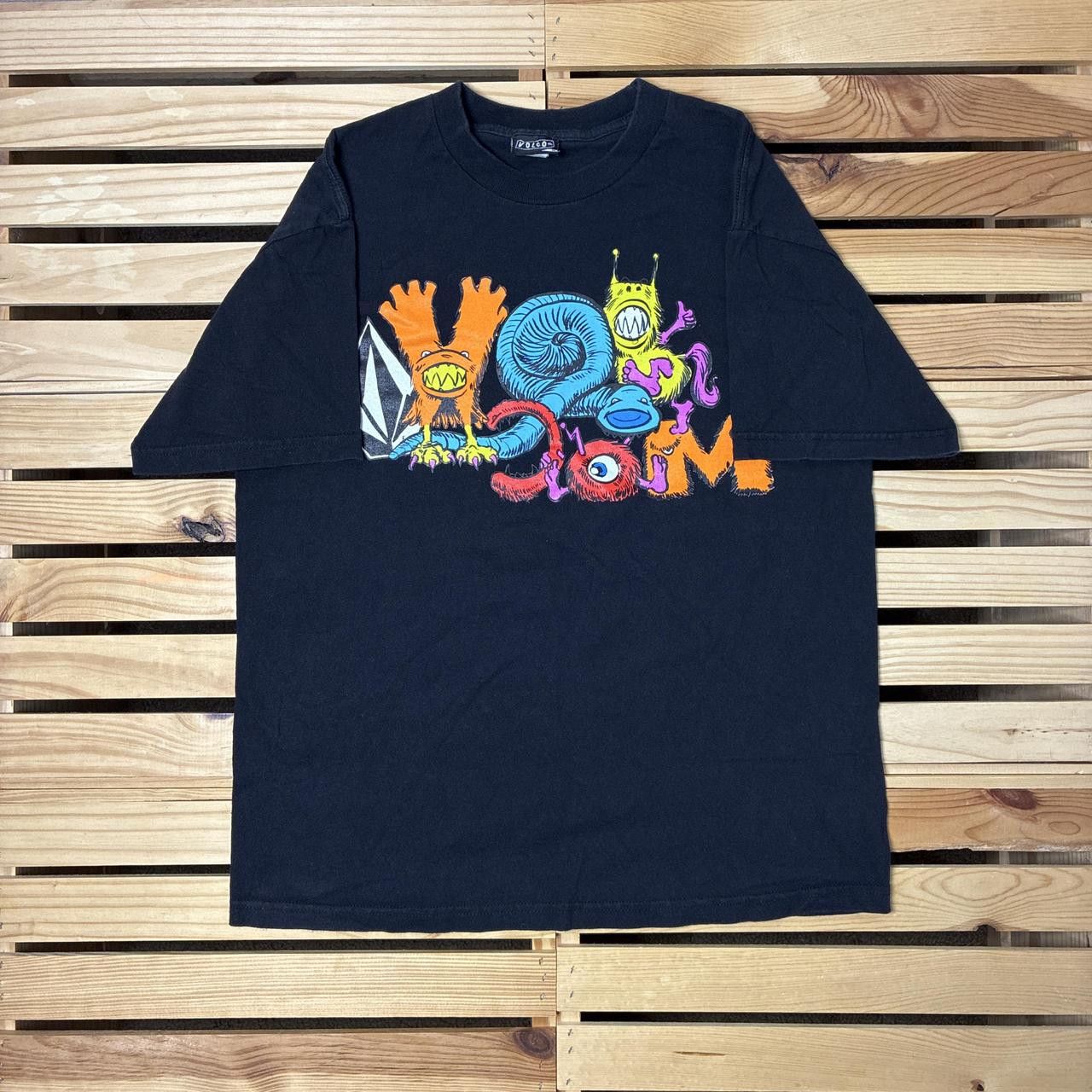 Volcom Vintage Volcom Stone Spell-Out Black Surf Tee Size Medium Size US M / EU 48-50 / 2 - 1 Thumbnail
